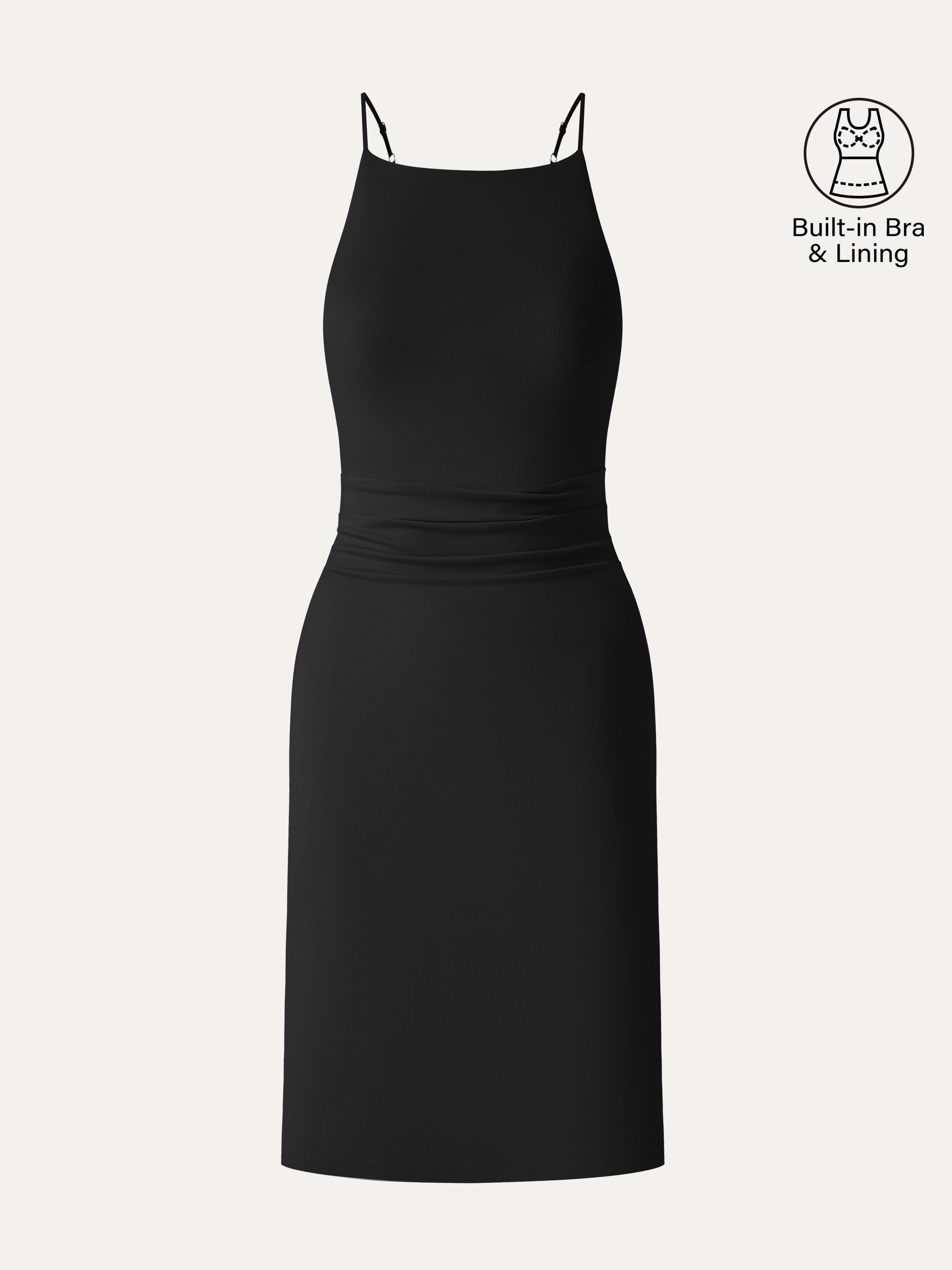 CoolTouch A-Line Rcuhed Mini Bra Dress
