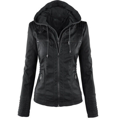 The Brooklyn™ | Hooded Leather Jacket