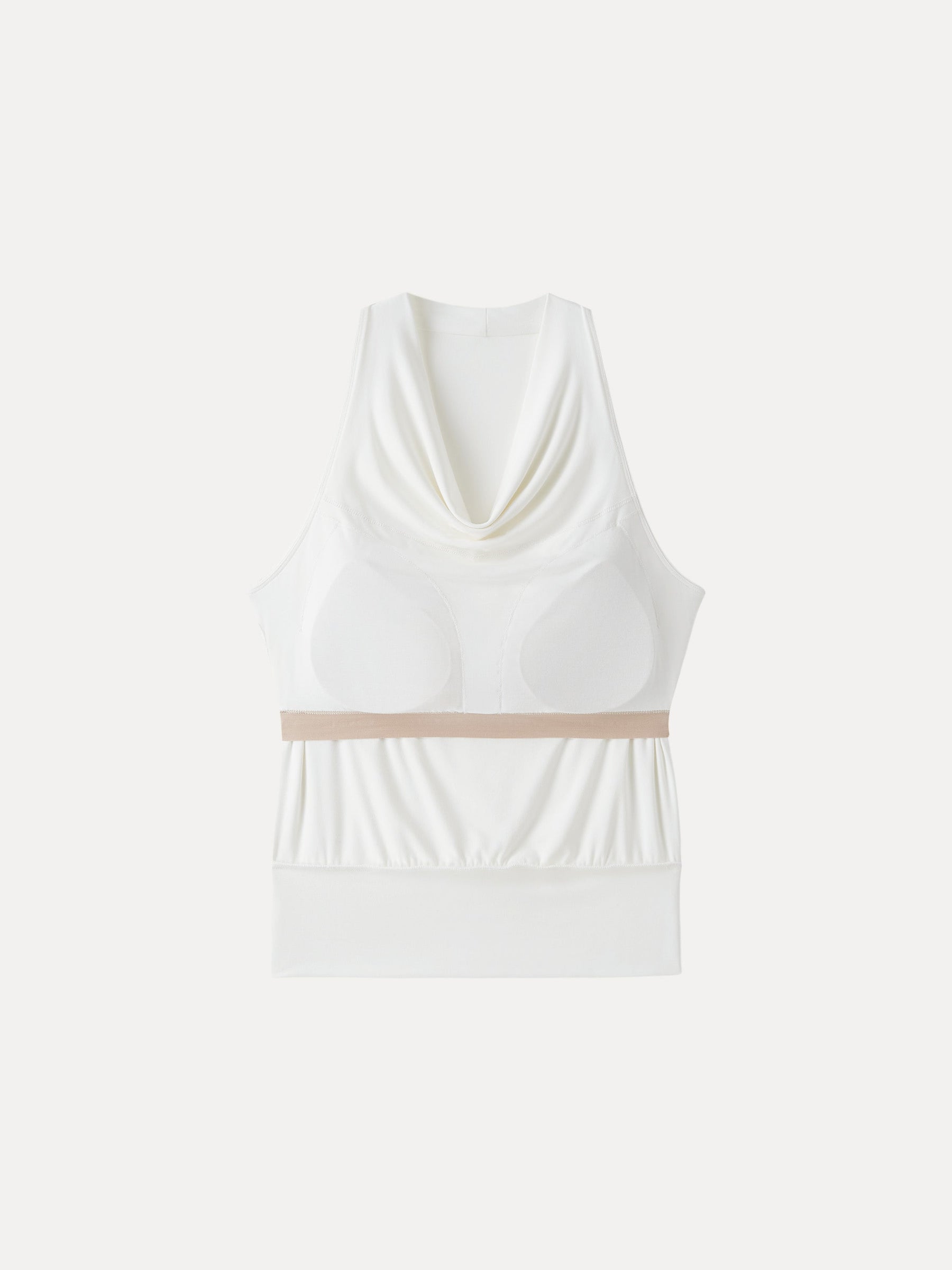 SkinKiss Not-See-Thru Halter Cowl Neck Bra Top