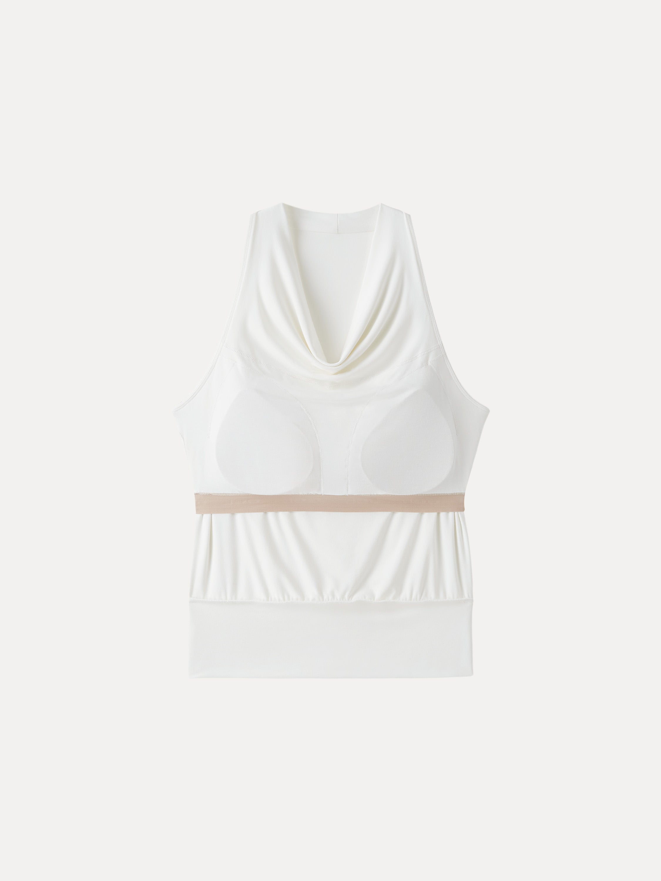 SkinKiss Not-See-Thru Halter Cowl Neck Bra Top