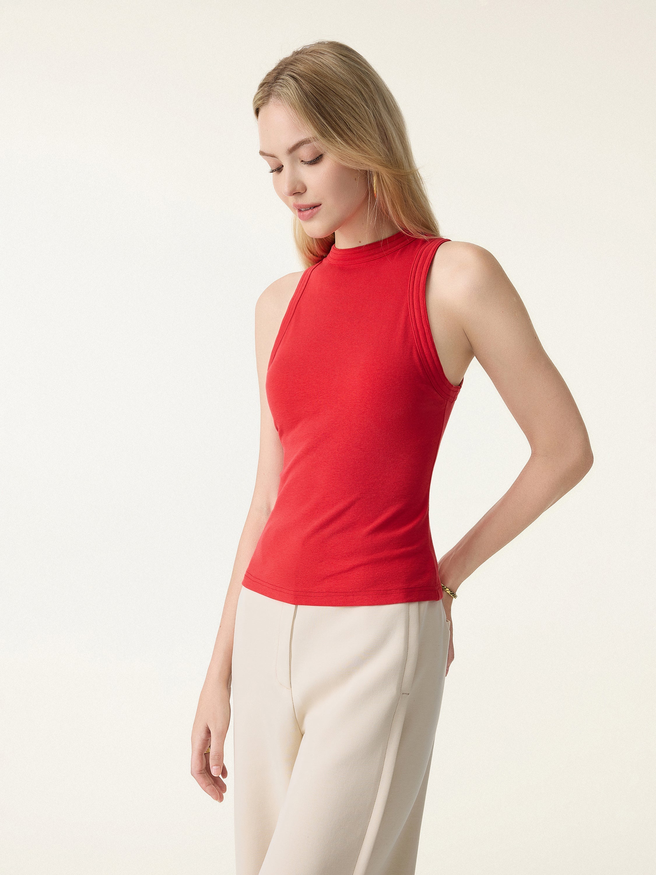 Lyocell Perkins Collar Bra Tank
