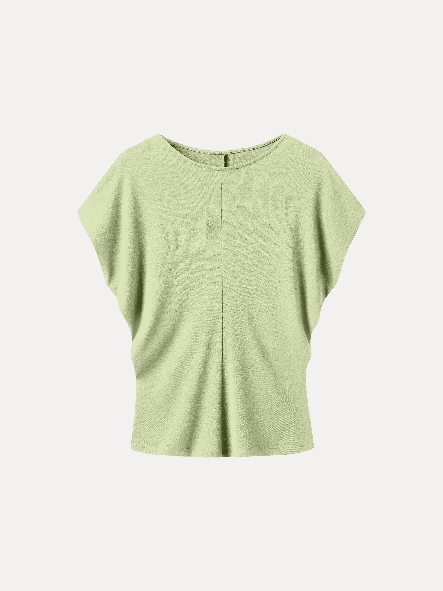 Linen-Blend Round Neck Relaxed Summer Top