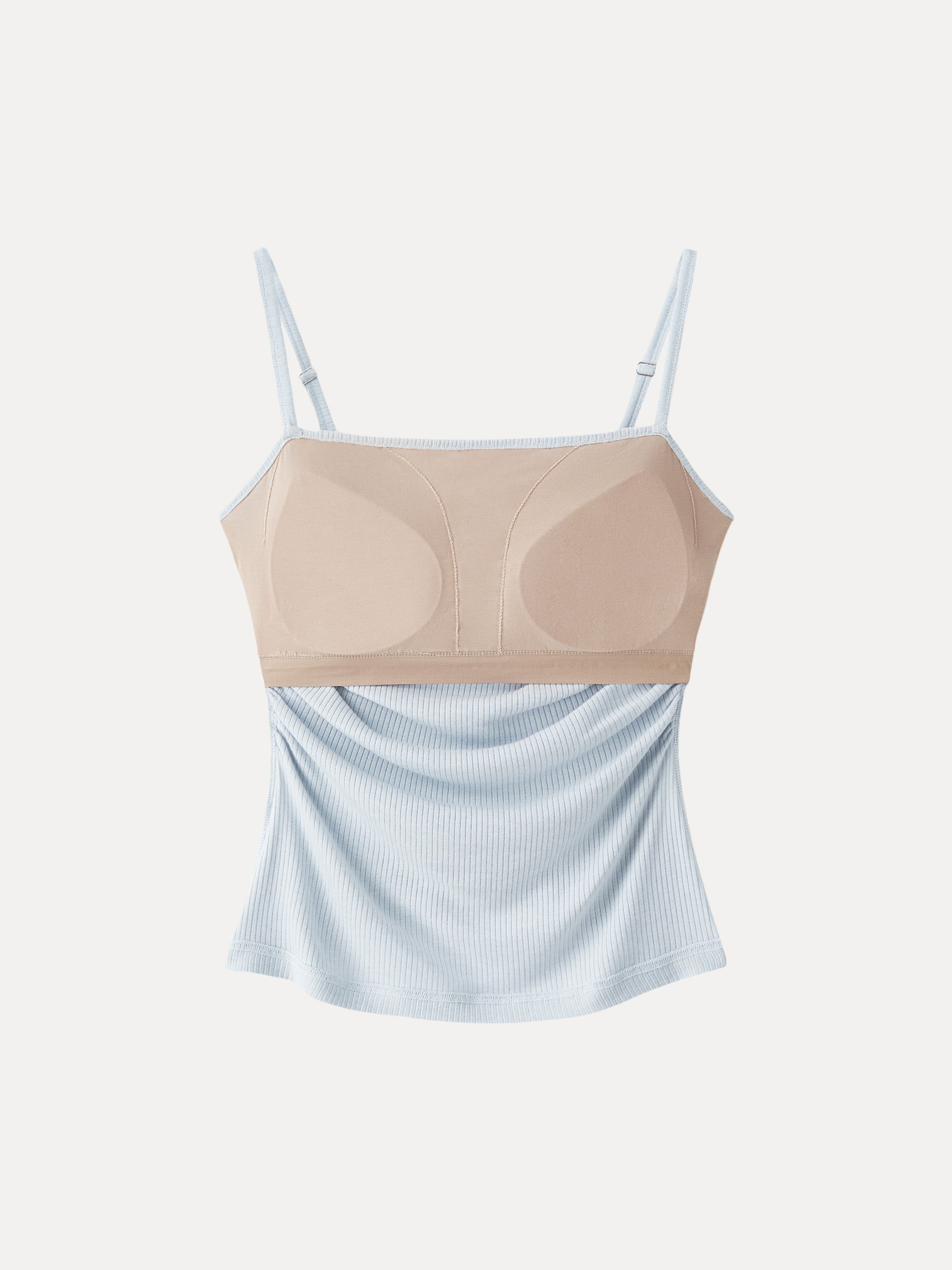 Soft Textured Adjustable Spaghetti Bra Tank