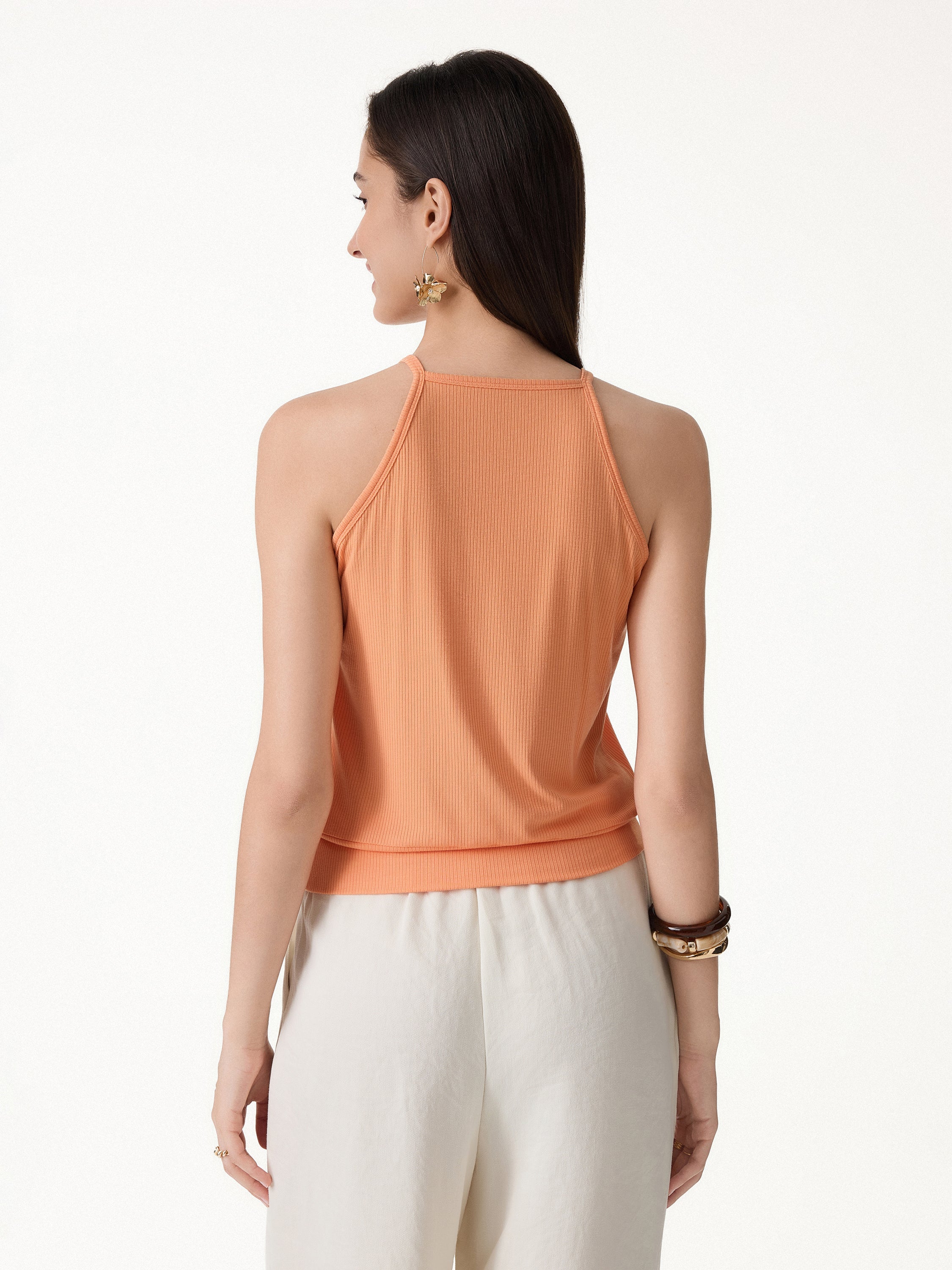 CoolTouch High Square Neck Banded Hem Bra Top