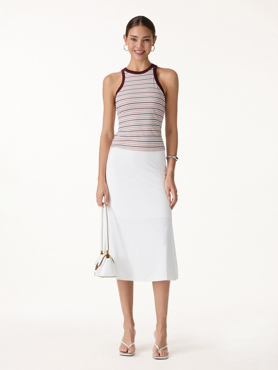 Striped Round Neck Bra Tank