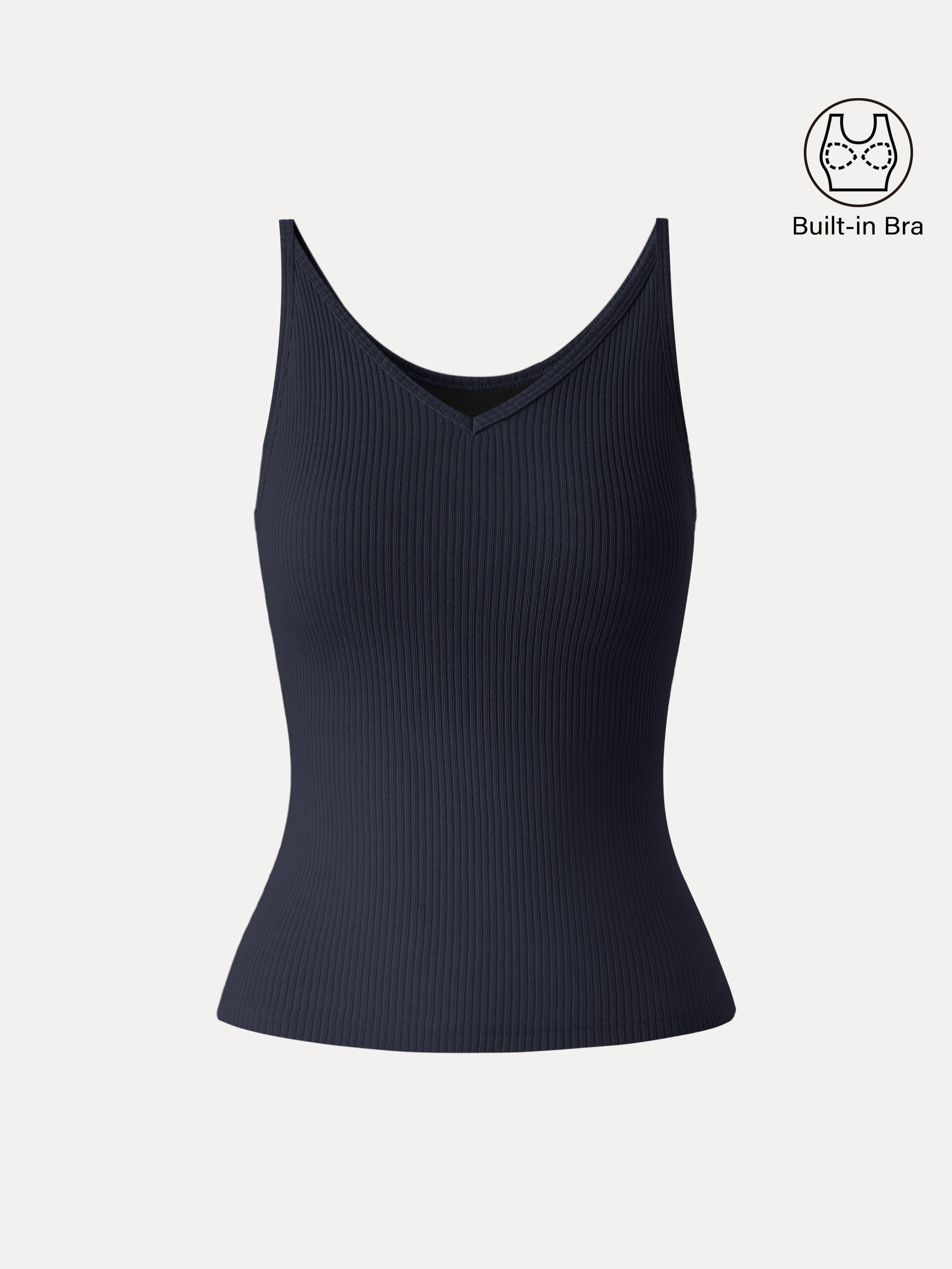 Breathable V-Neck Spaghetti Bra Tank