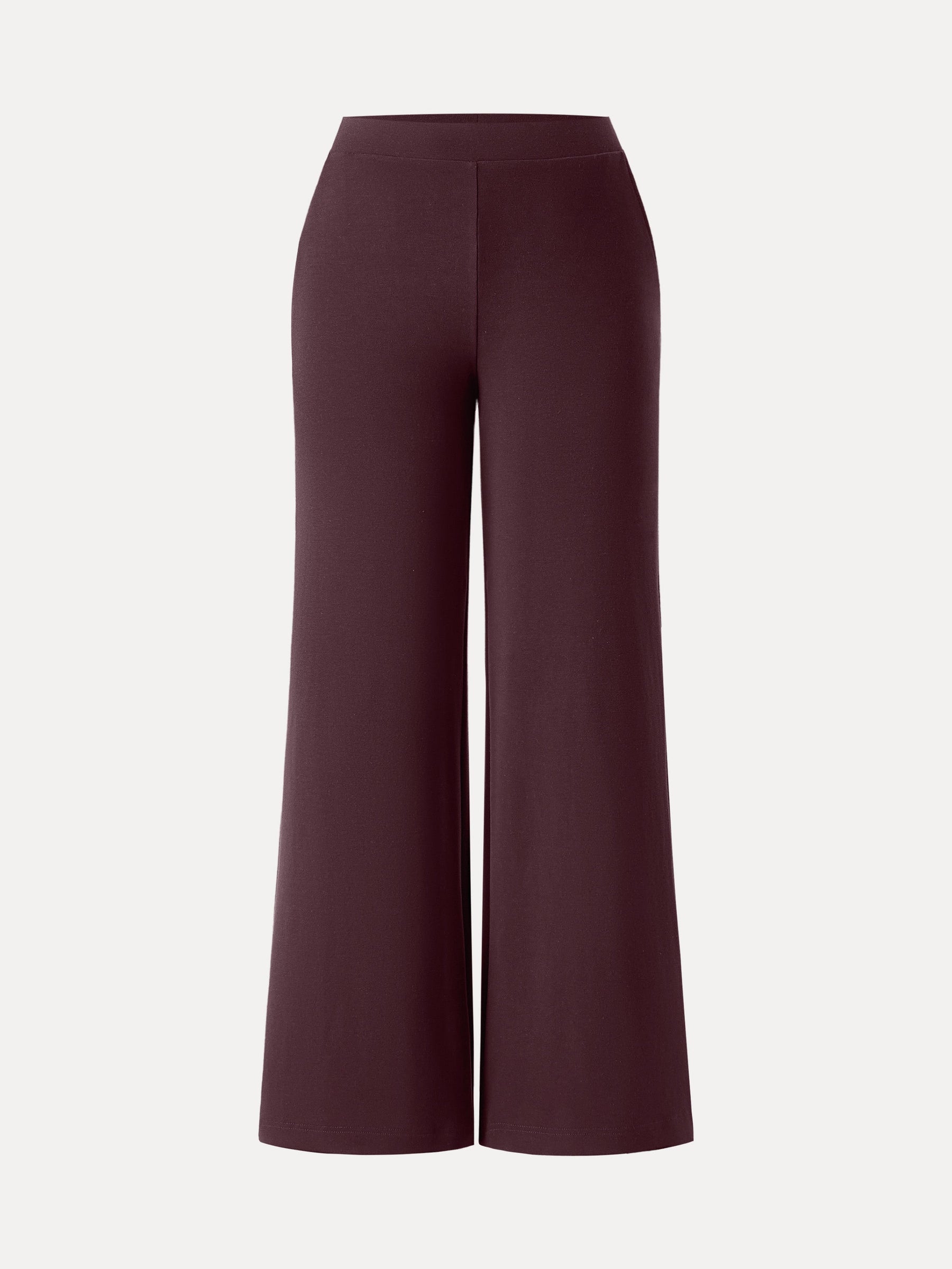 Lyocell Wool Mid Rise Wide Leg Pull-on Pant with Pockets