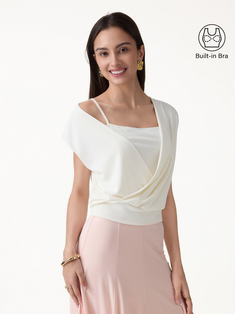 Sandwashed Modal 2-in-1 Wrap Bra Tank