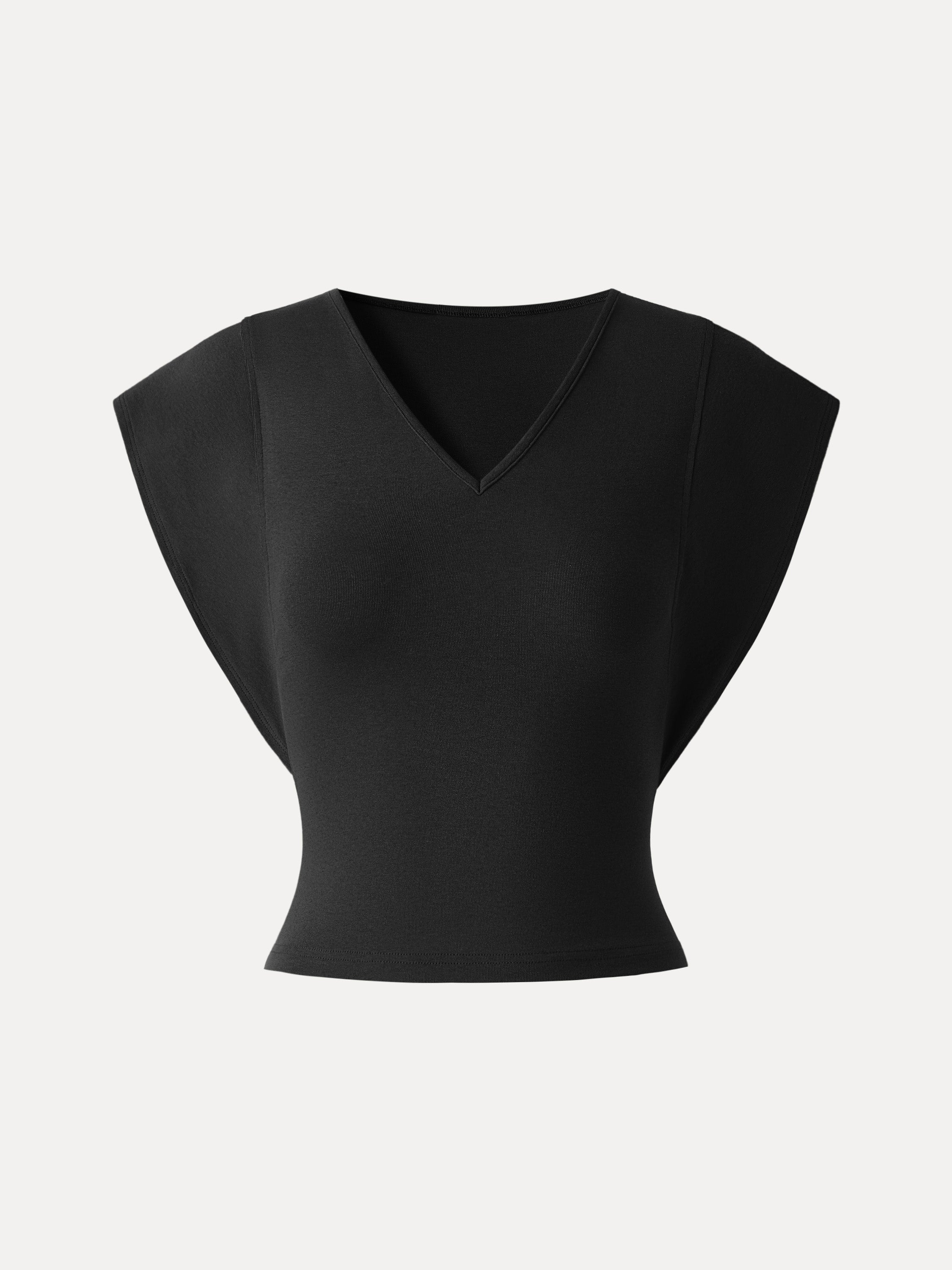 Cotton Lyocell V-Neck Summer Tee