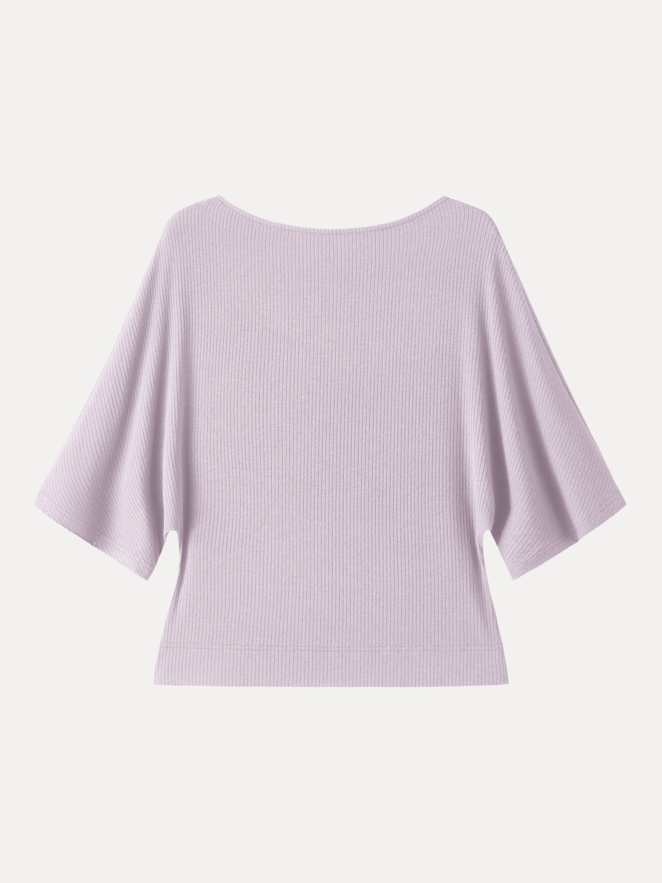 Soft Ribbed Boatneck Relaxed Top