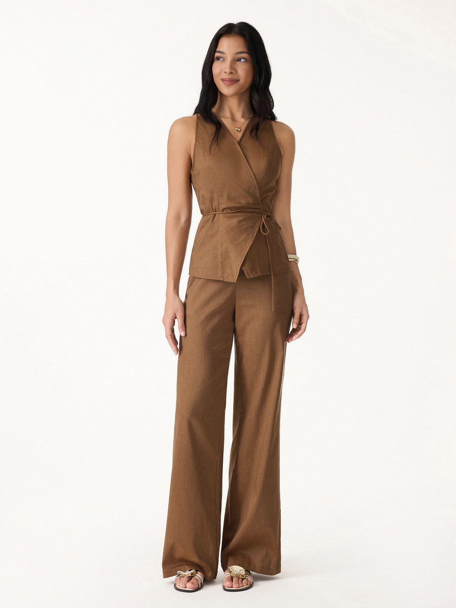 Wrap Top with Self-Tie