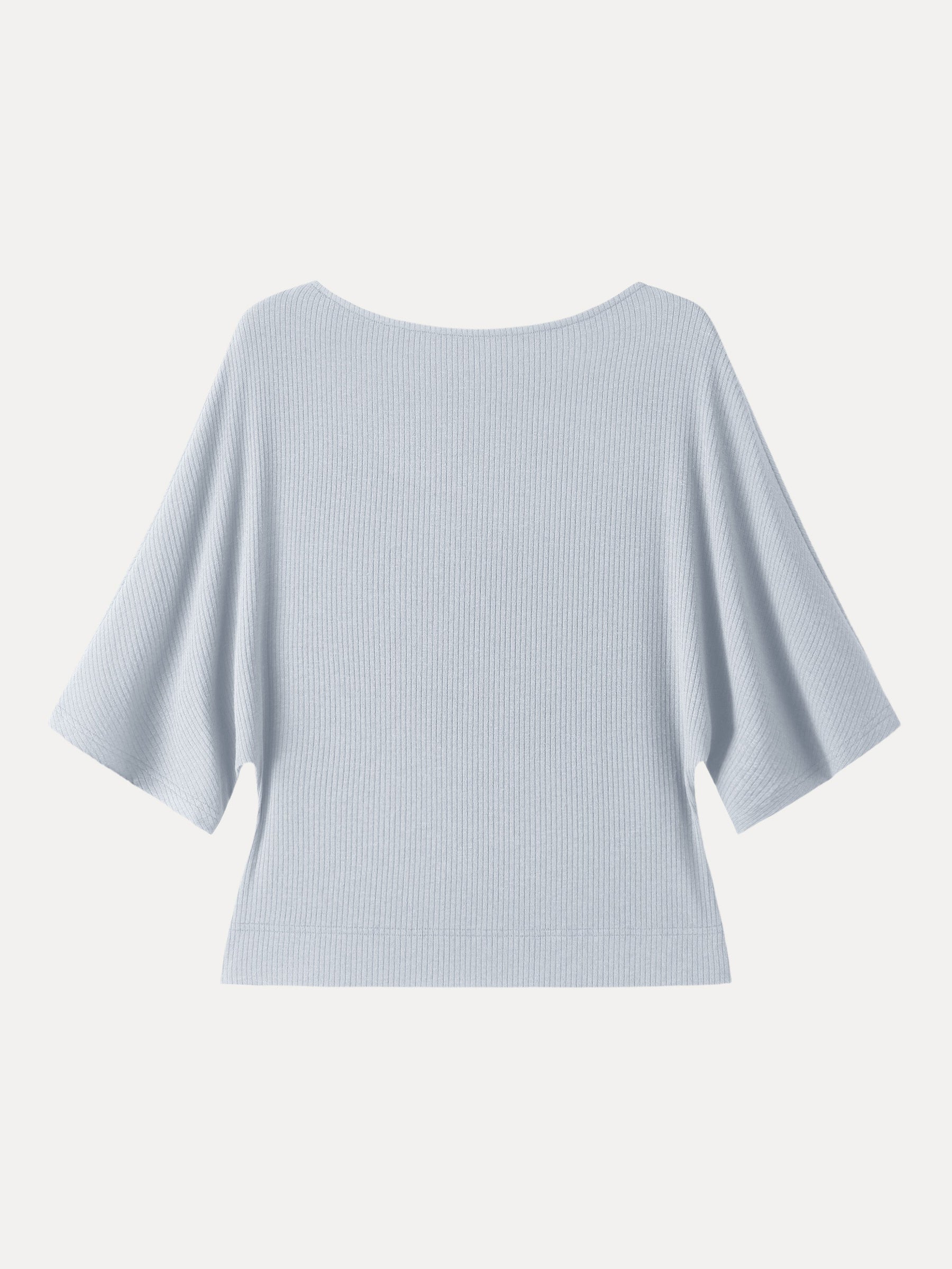 Soft Ribbed Boatneck Relaxed Top