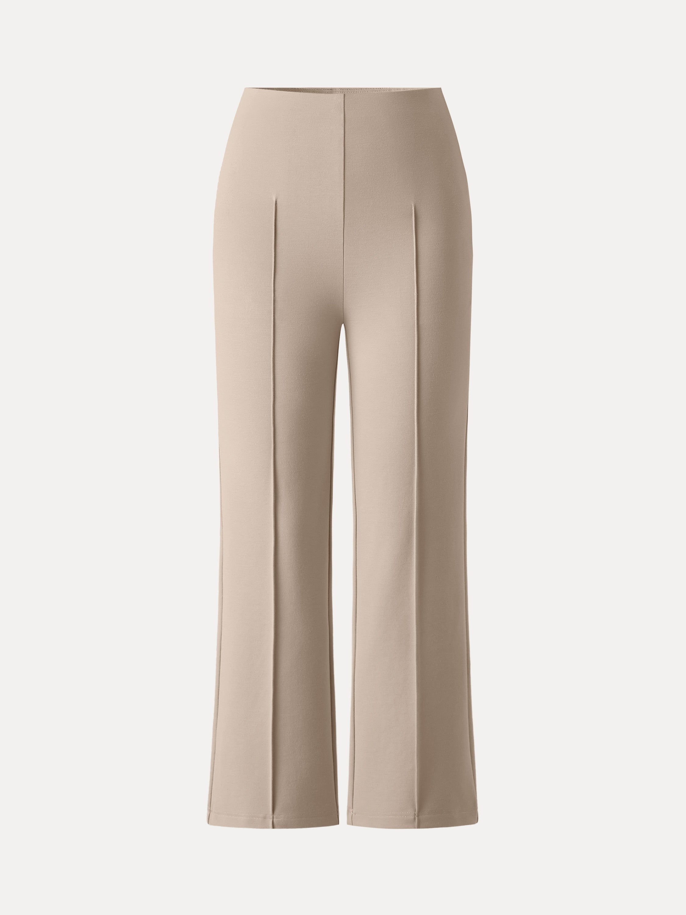Wrinkle-Resistant High Rise Cropped Flare Leg Travel Pant