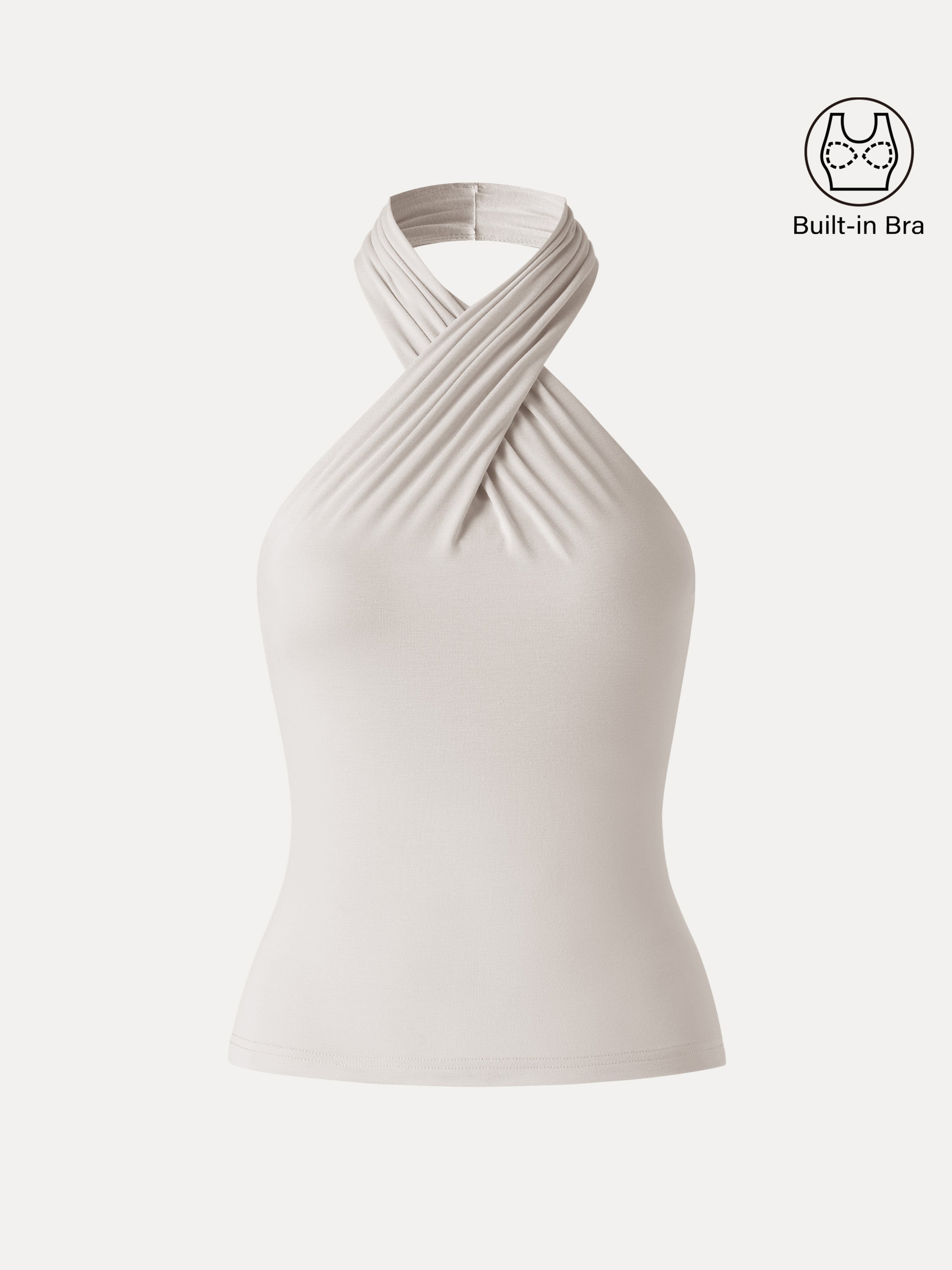 Criss Cross Halter Neck Going-Out Bra Top