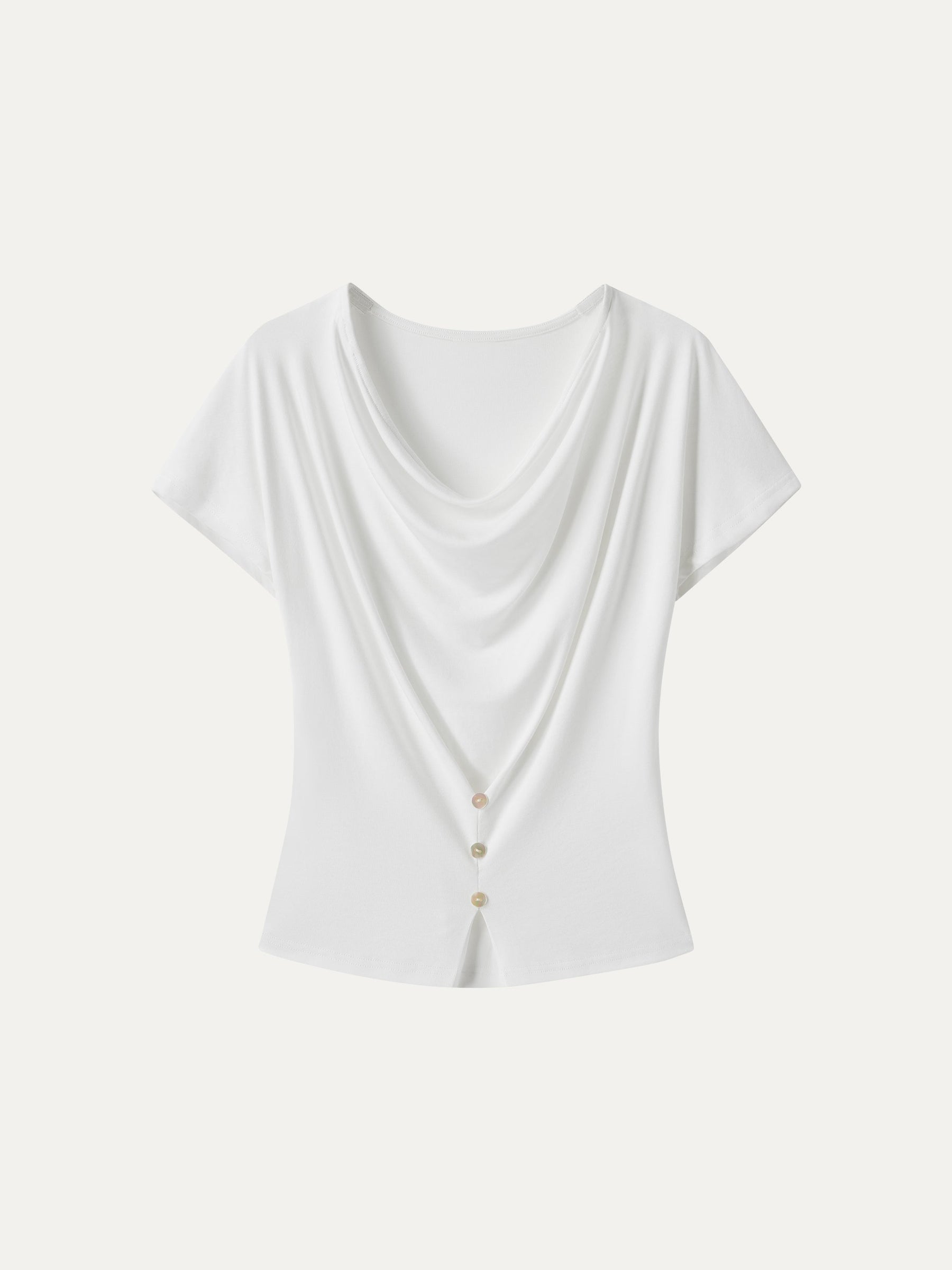 CoolTouch Cowl Neck Cap Sleeve Top