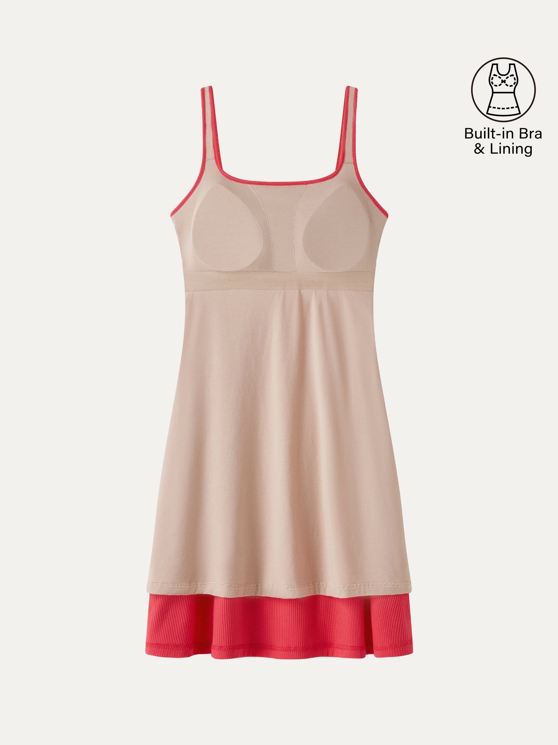 CoolTouch Square Neck Sleeveless Bra Dress