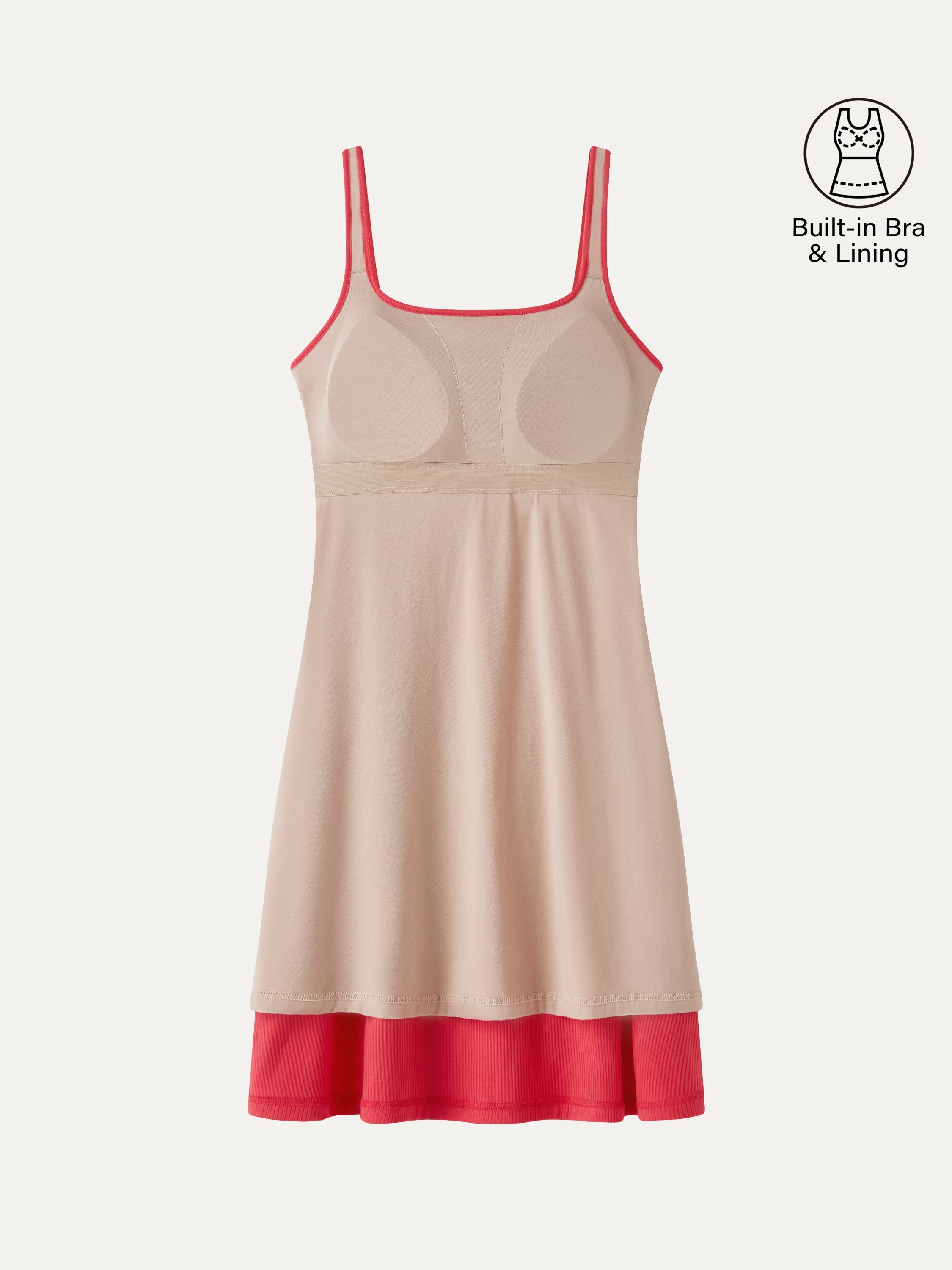 CoolTouch Square Neck Sleeveless Bra Dress