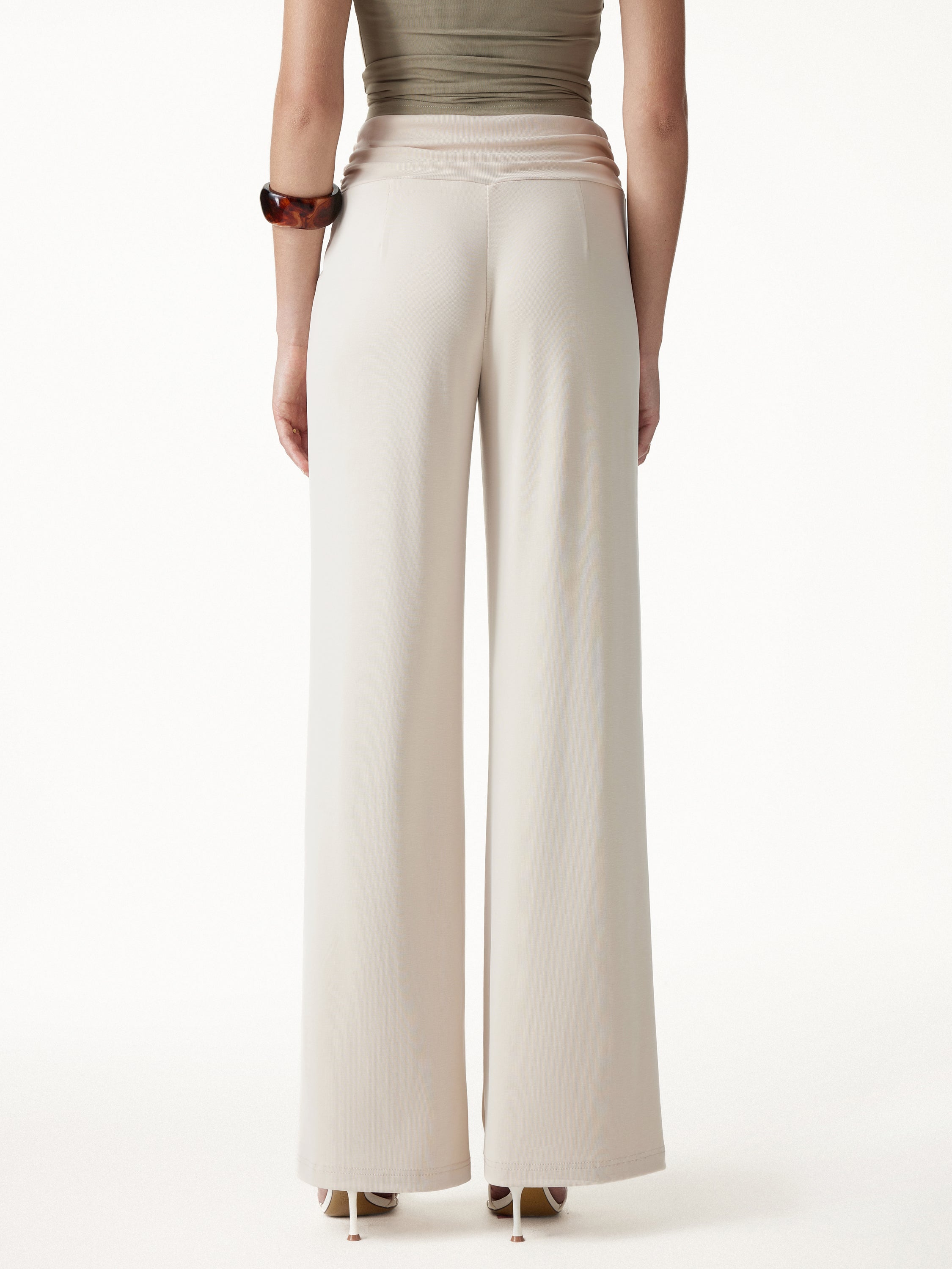 Mid-Rise Relaxed Wide-Leg Lounge Pants
