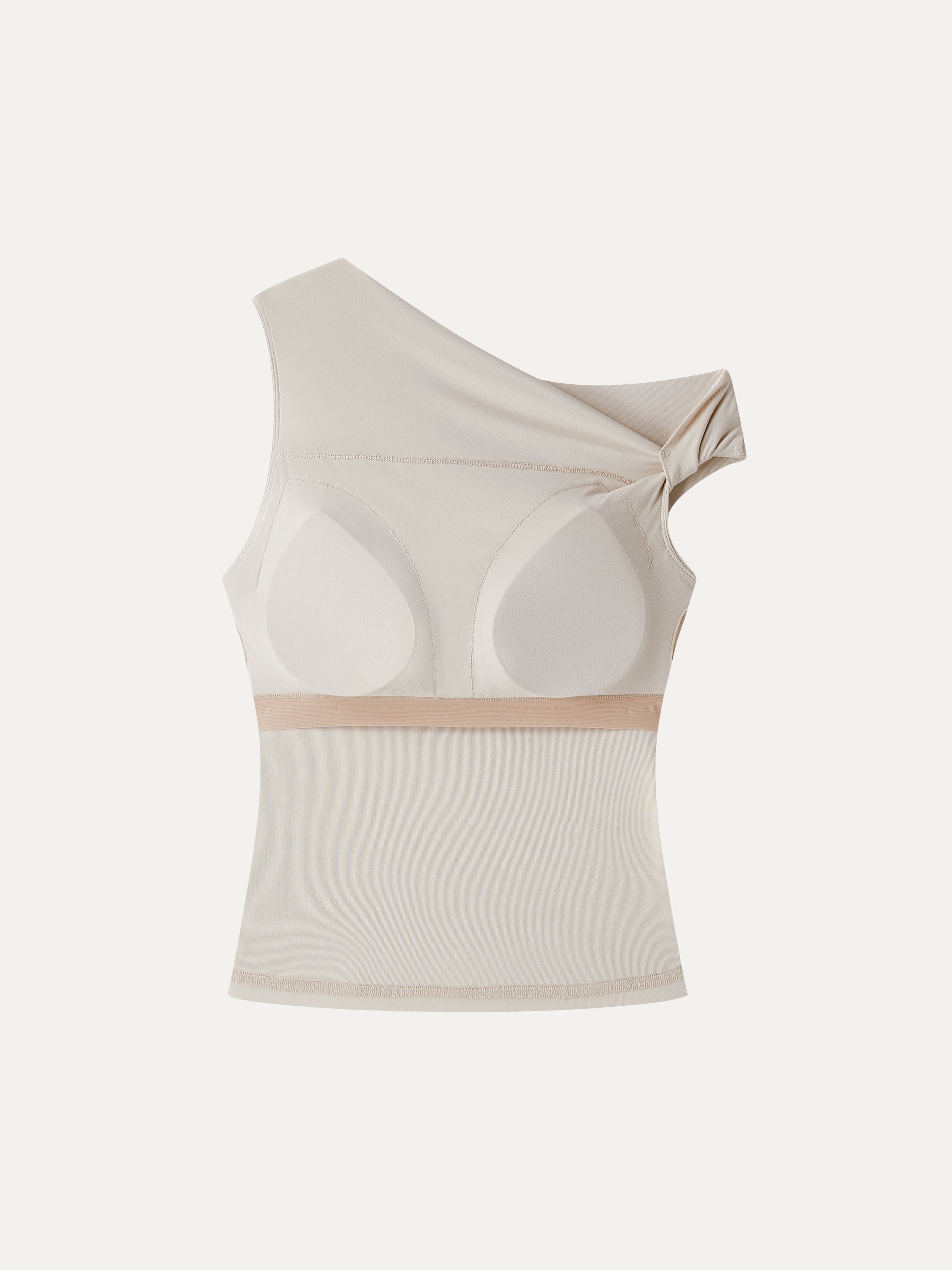 SkinKiss Asymmetrical Shoulder Bra Top