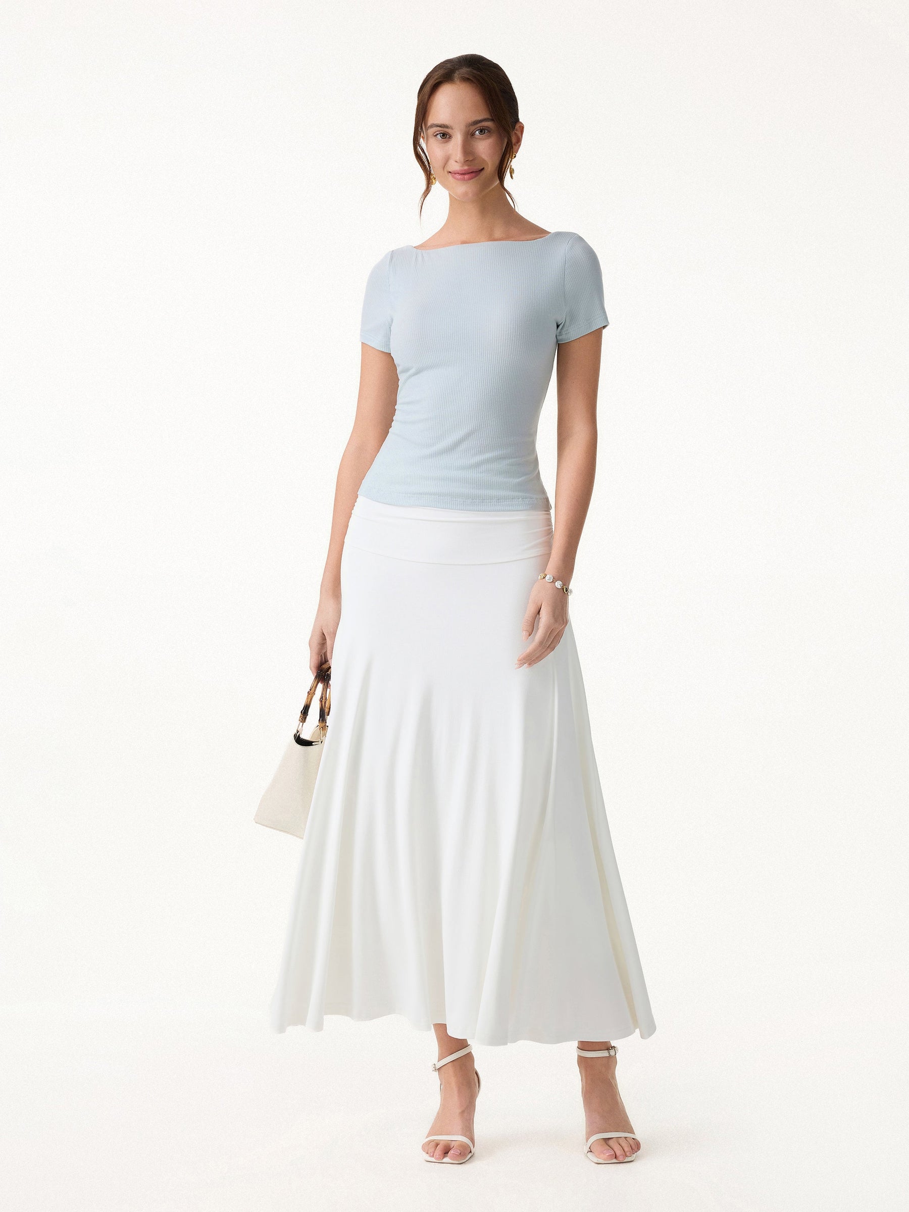 Cooling Ribbed Open Back Summer Bra Top