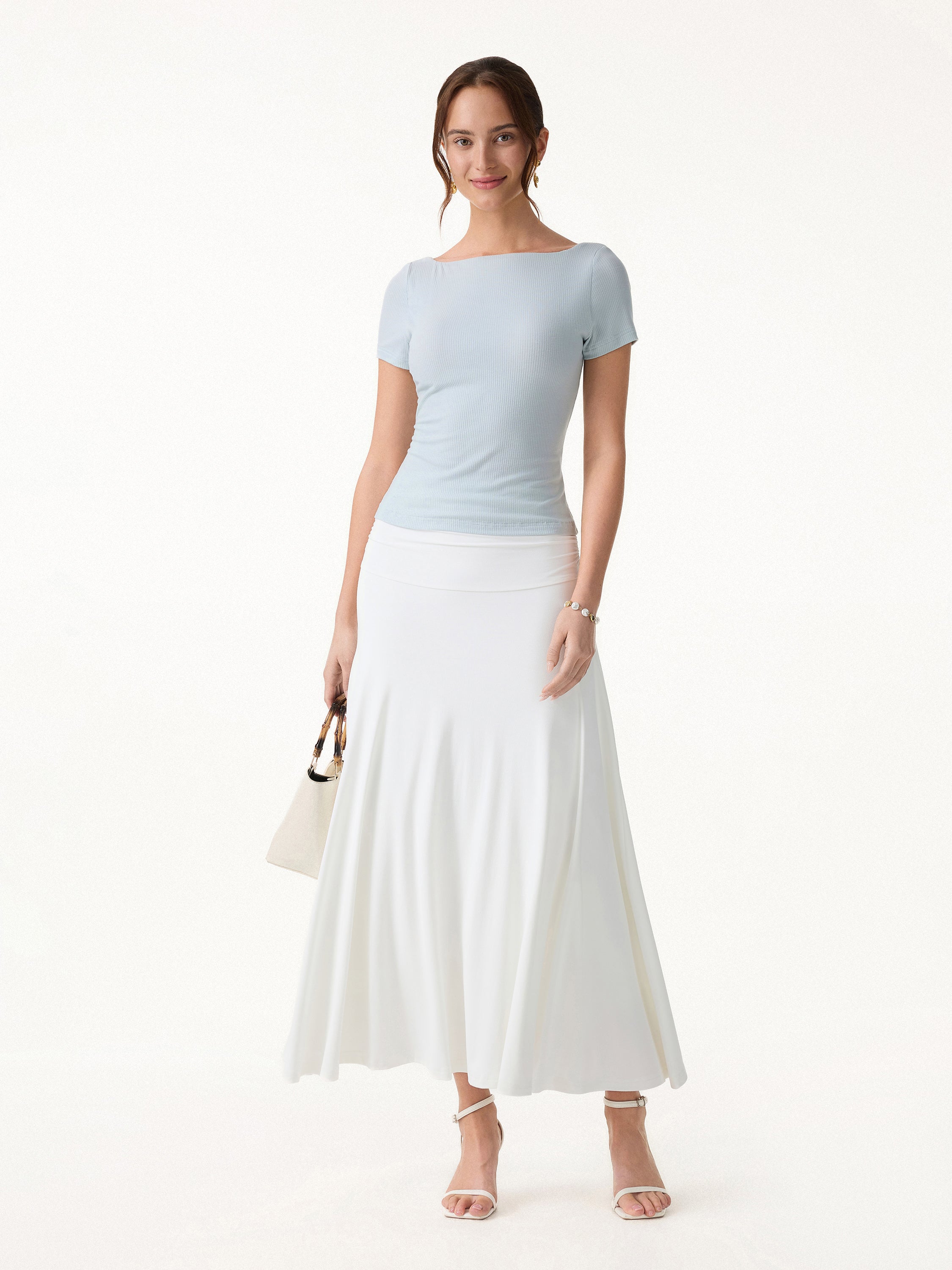 Cooling Ribbed Open Back Summer Bra Top