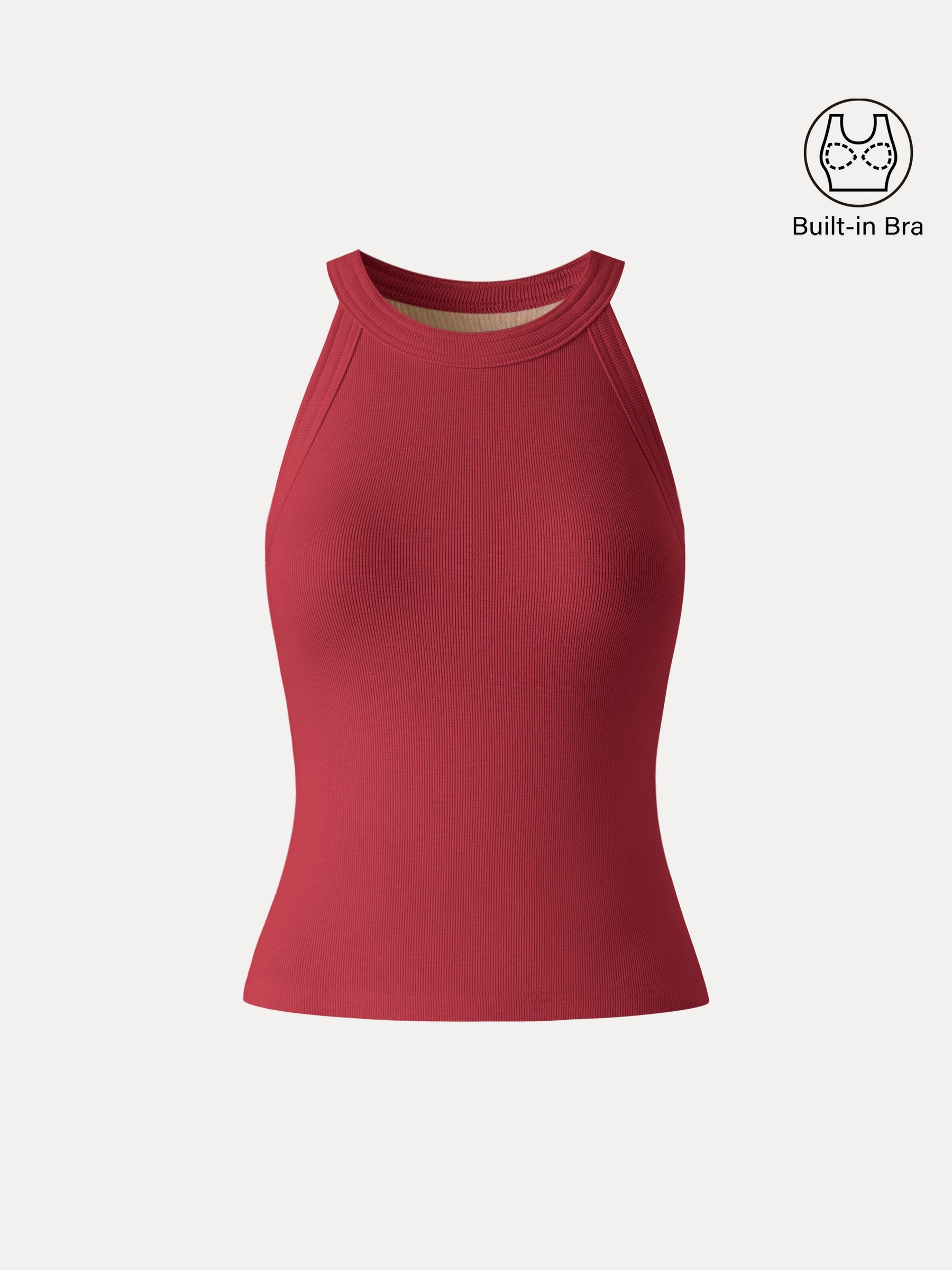 Slub Textured Summer Bra Tank Top