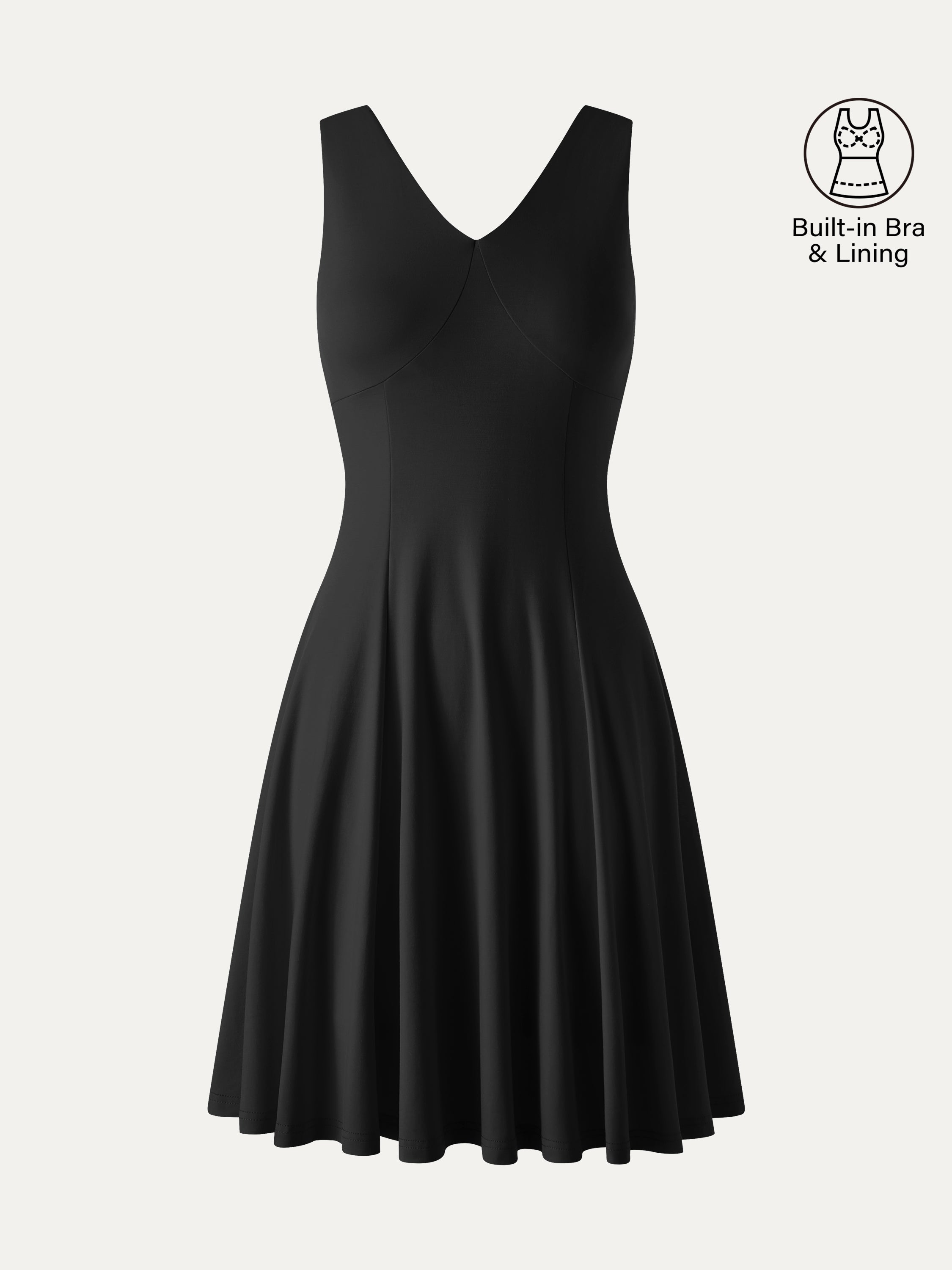 CoolTouch V-Neck Travel Mini Dress with Pockets