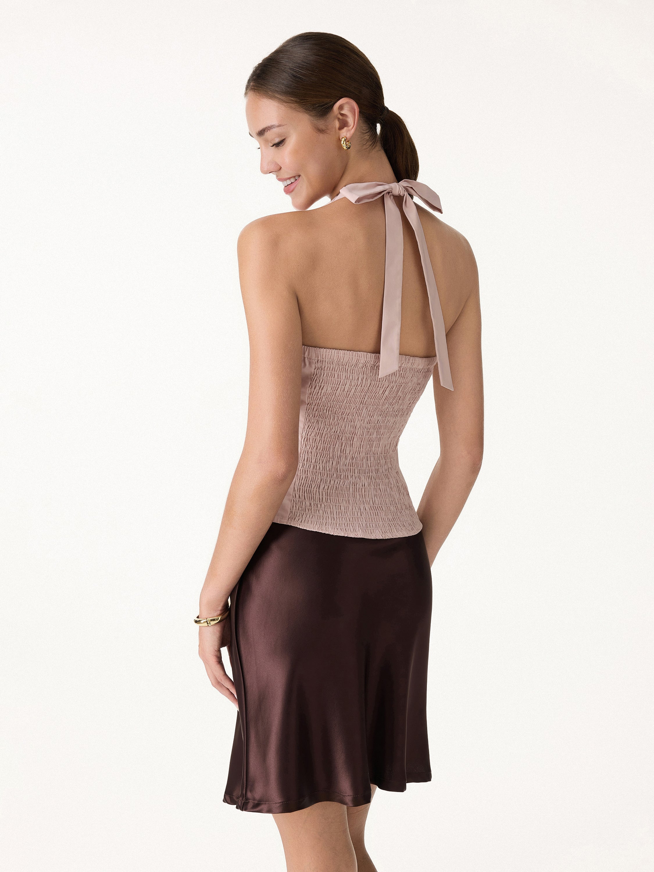 Halter Neck Smocked Top