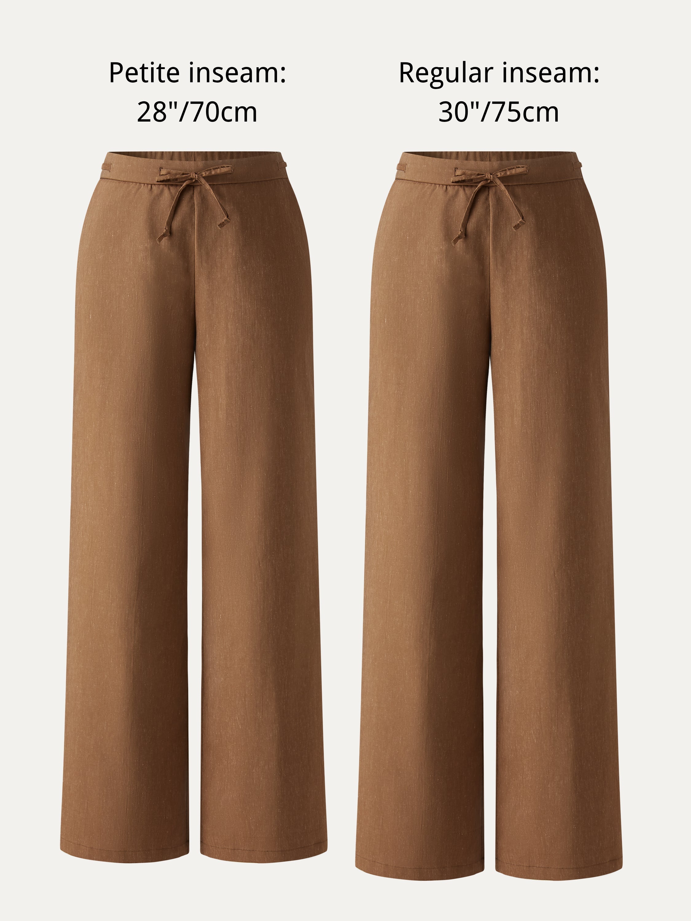 Linen Drawstring Wide Leg Pant with Pockets