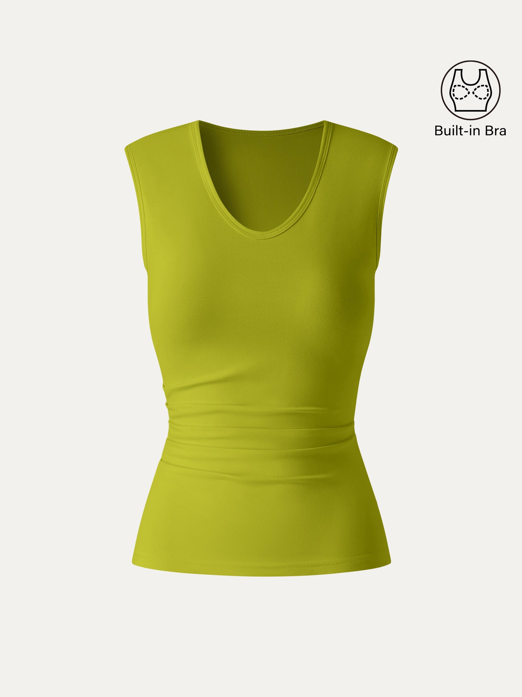 U-Neck Tucked Sleeveless Bra Top
