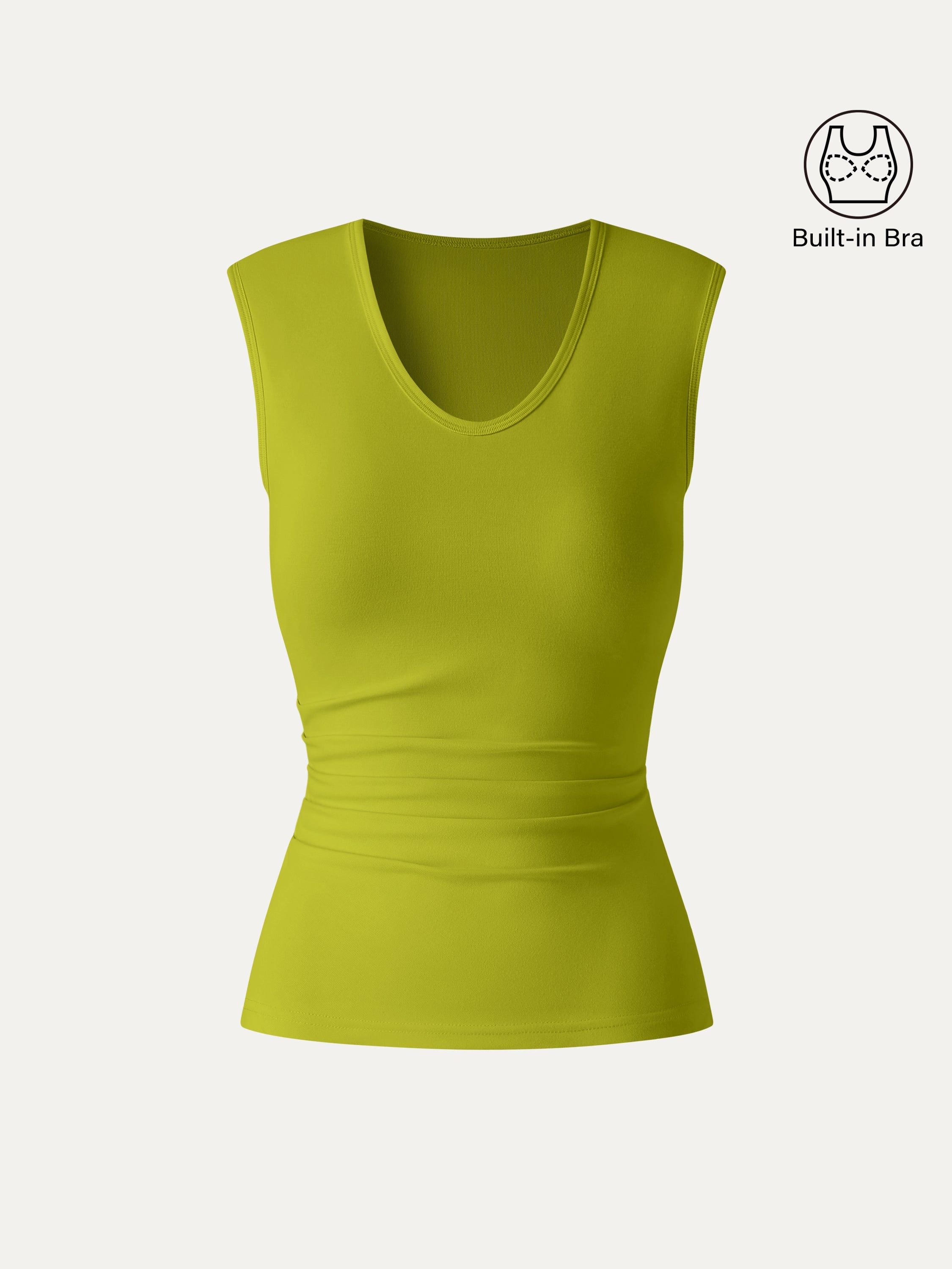 U-Neck Tucked Sleeveless Bra Top