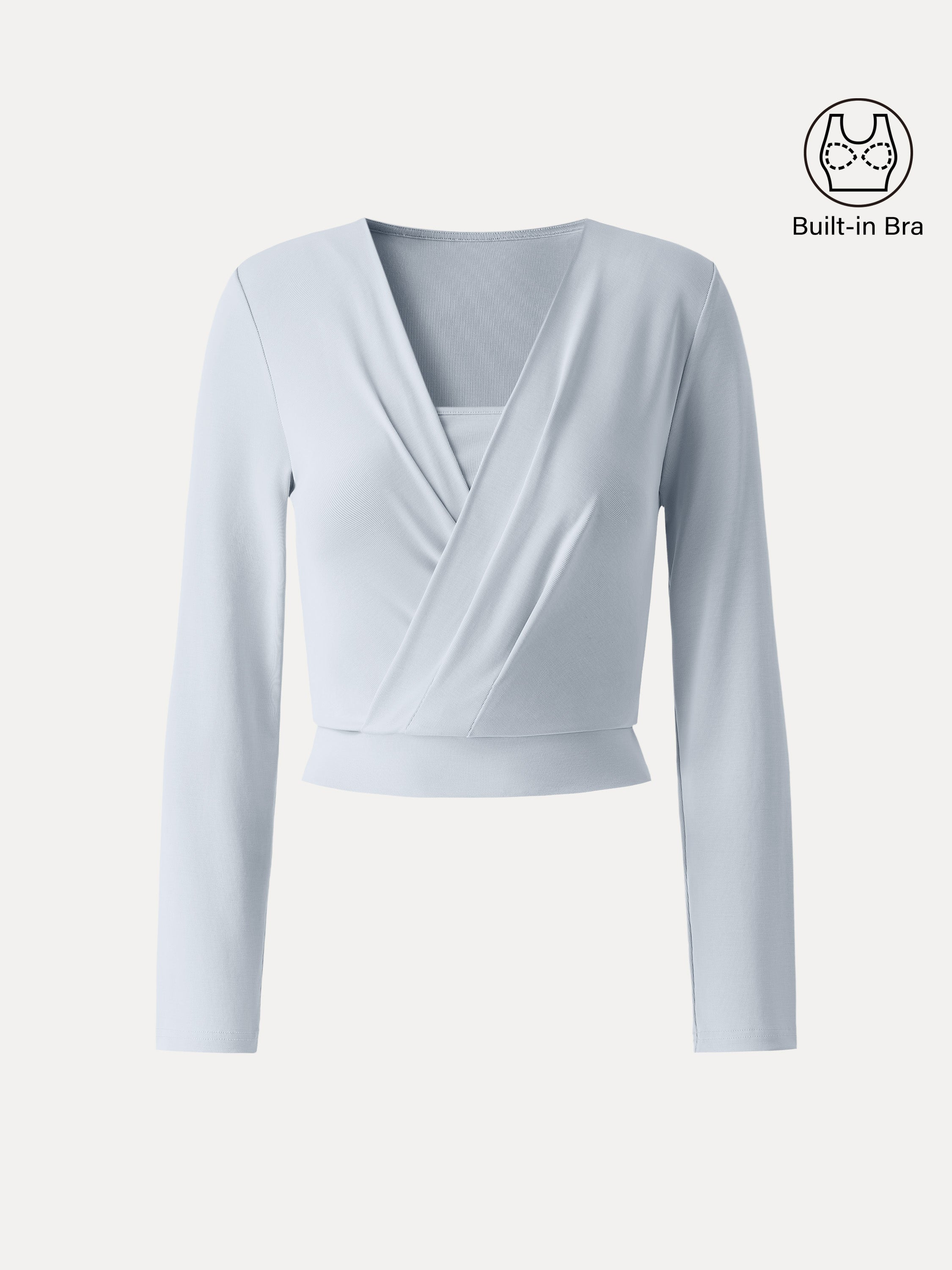 Sandwashed Modal 2-in-1 Wrap Bra Top