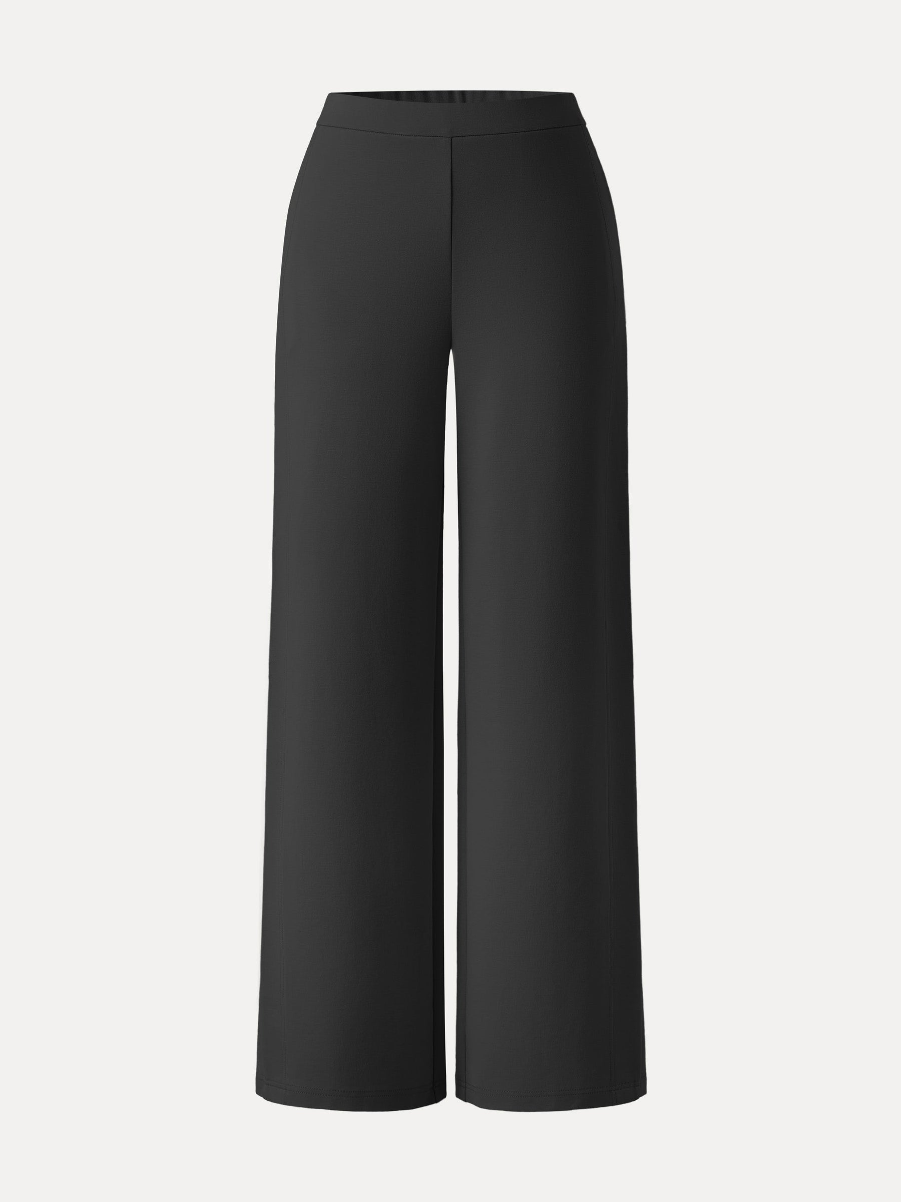 Drapey Mid Rise Wide Leg Pull-on Pant with Pockets