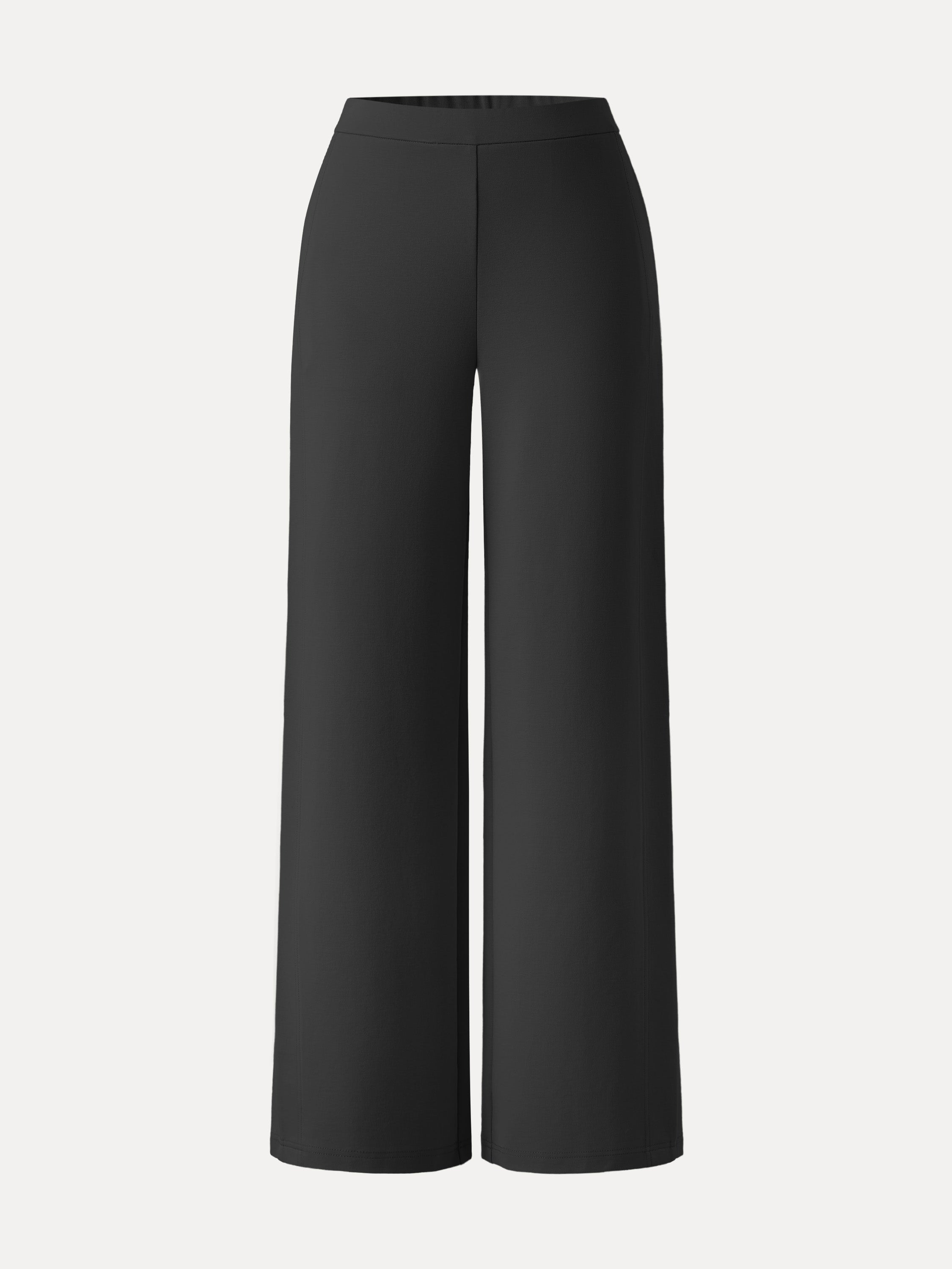 Drapey Mid Rise Wide Leg Pull-on Pant with Pockets