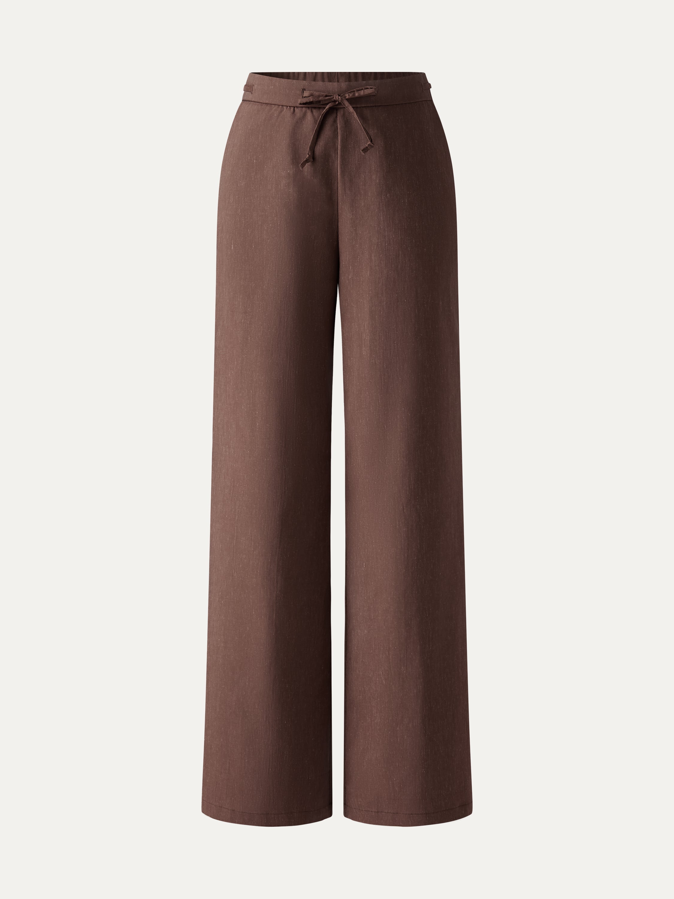 Linen Drawstring Wide Leg Pant with Pockets