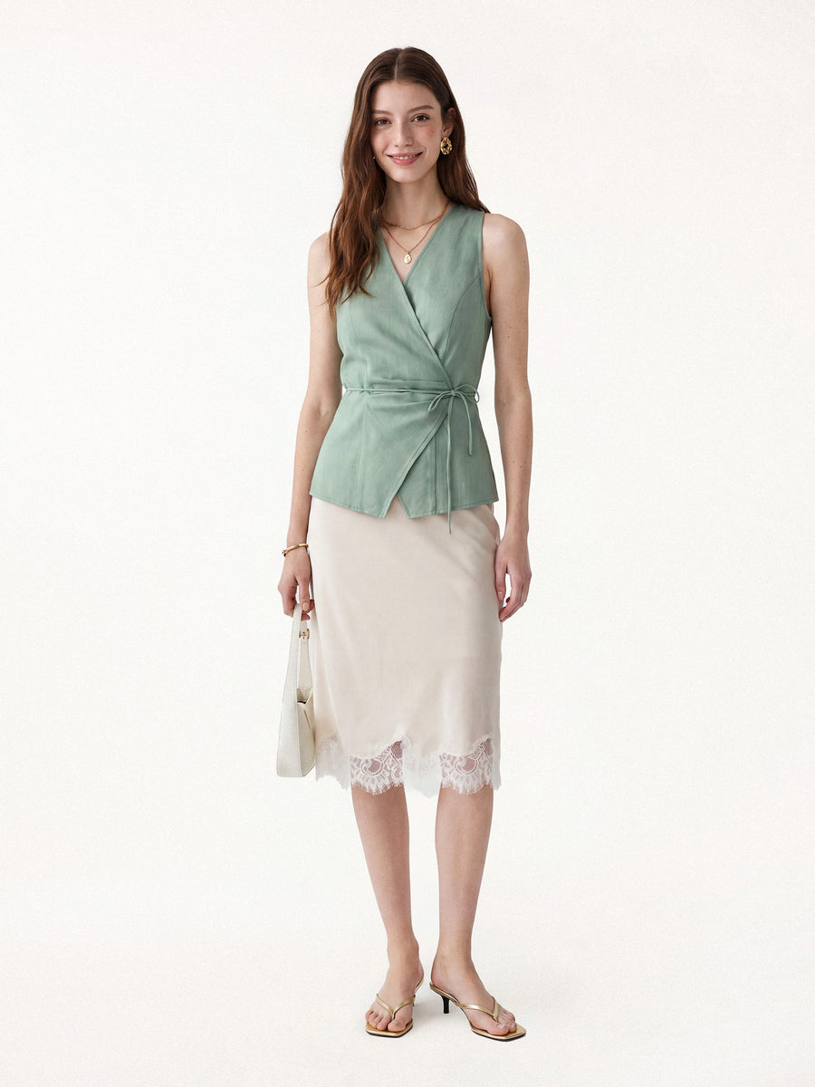 Wrap Top with Self-Tie