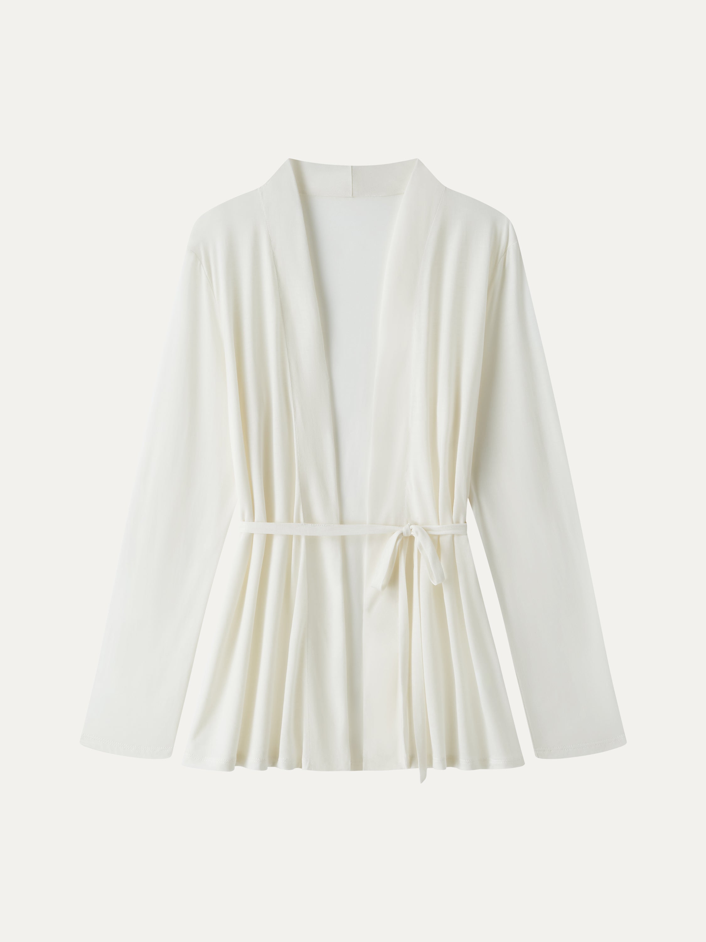 Airy Soft Open Front Cardigan with Tie