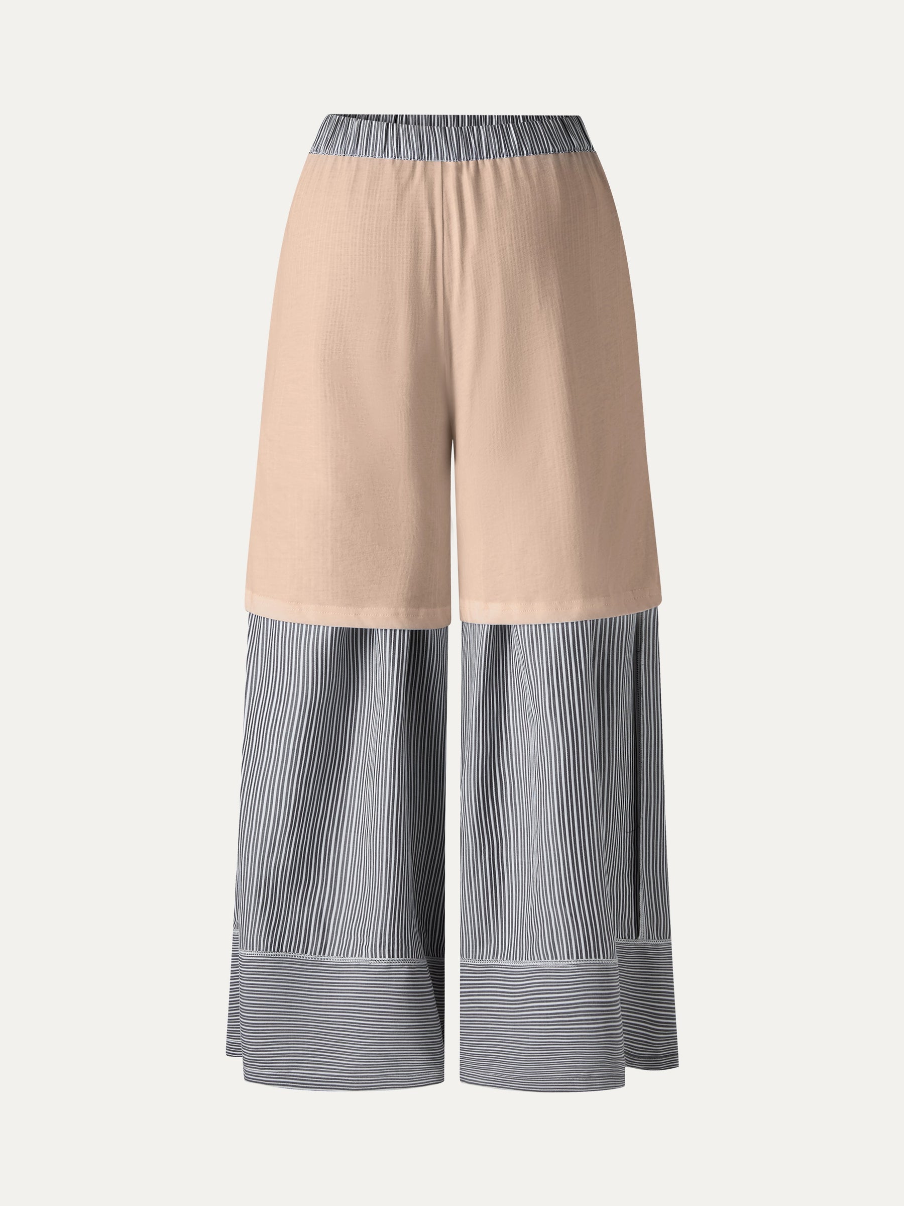 Summer Poplin High-Rise Wide Leg Pants with Pockets