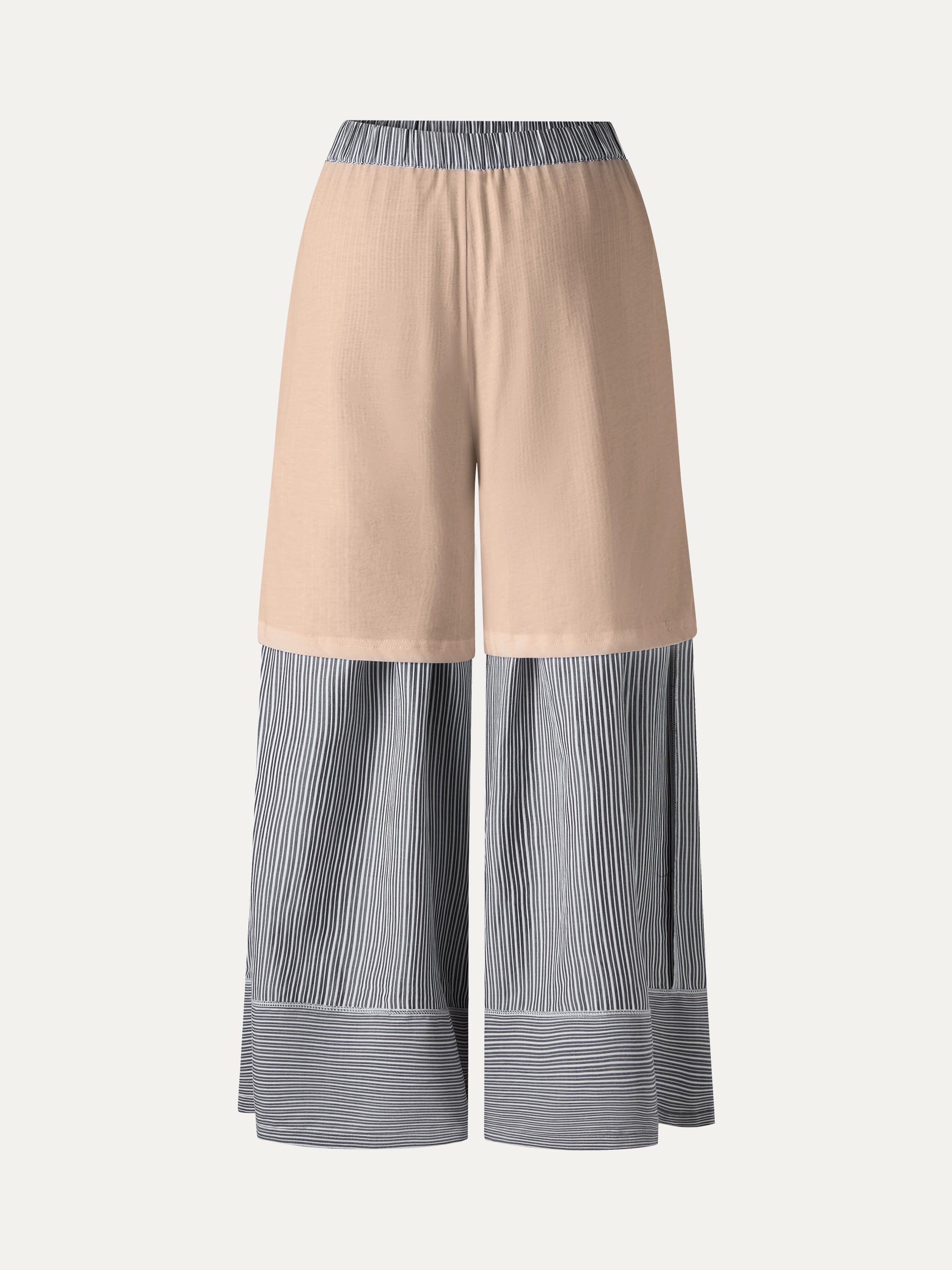 Summer Poplin High-Rise Wide Leg Pants with Pockets