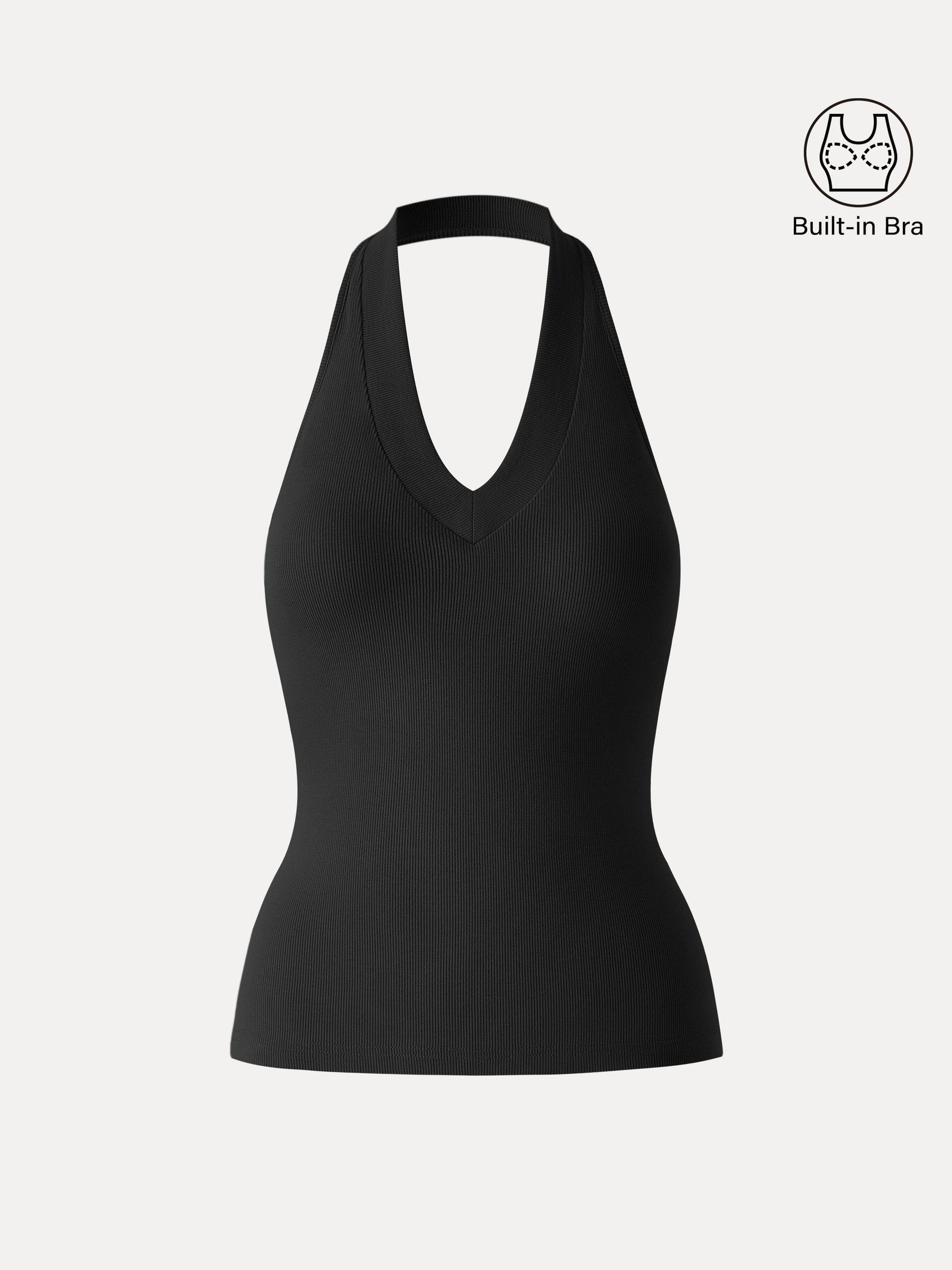 Plantive Halter Neck Open Back Bra Tank