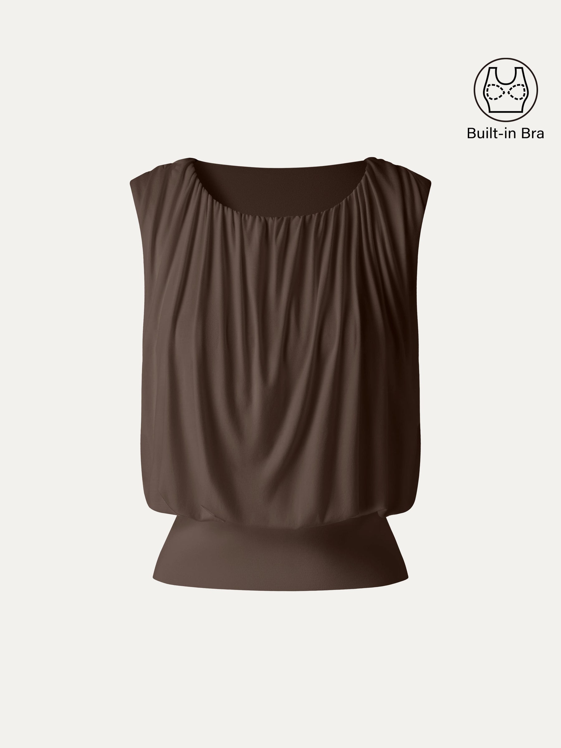 Gathered Sleeveless Bra Top