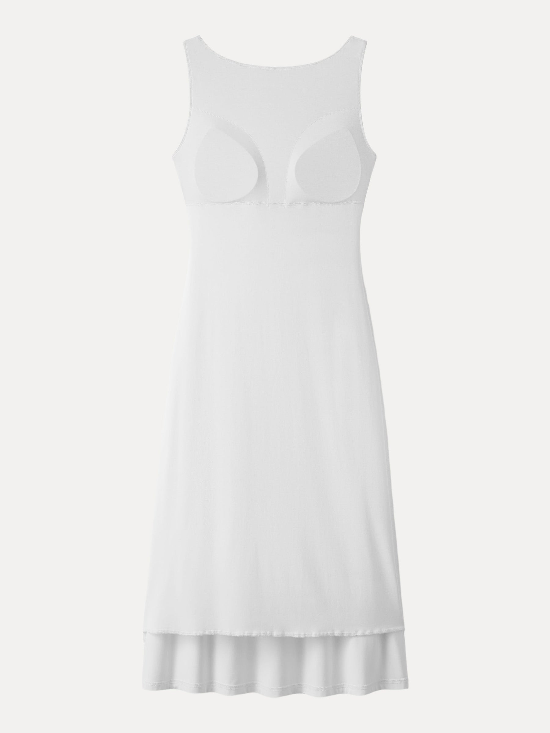 Classy Boatneck Open Back Bandless Midi Bra Dress