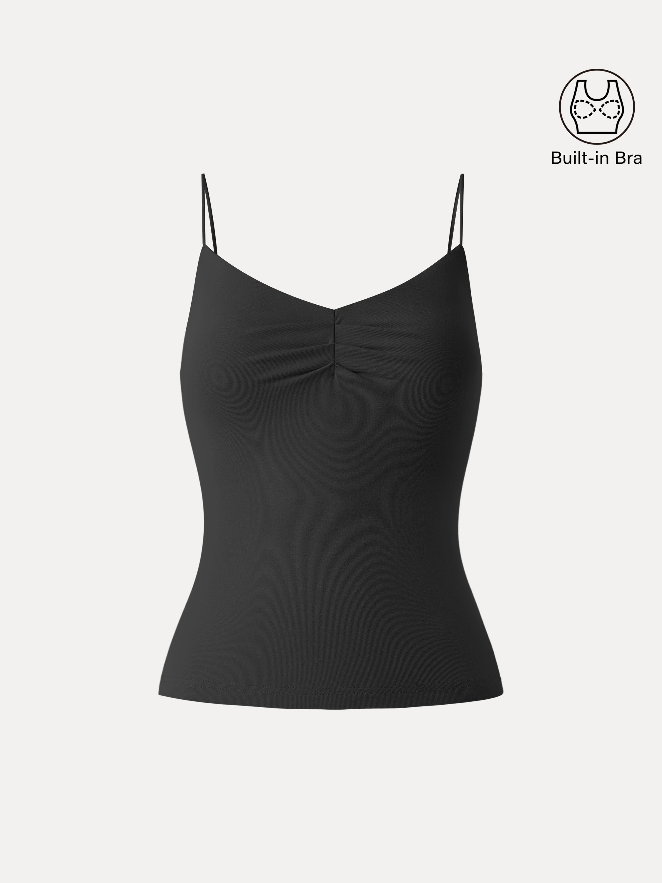 Ultrasoft Sweetheart Neck Front Tucked Spaghetti Brami
