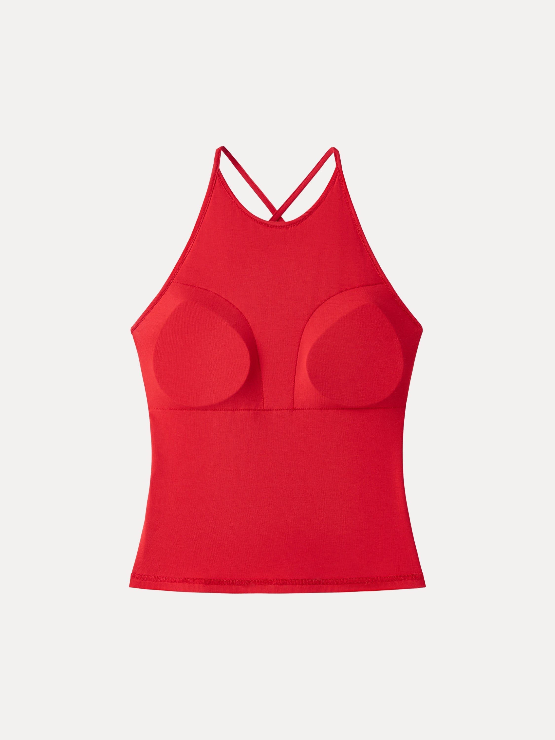 SkinKiss Round Neck Cross-Back Bandless Bra Top