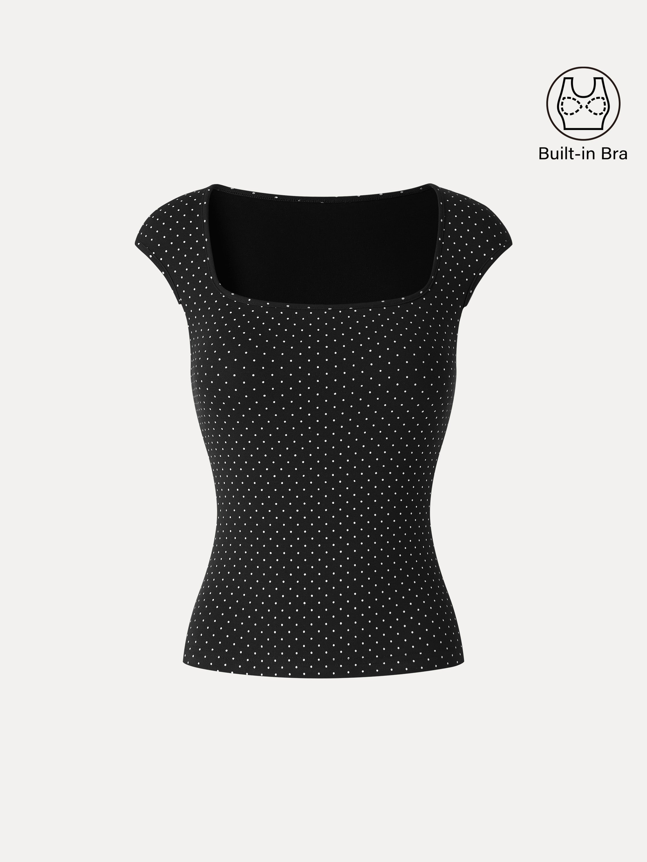 Polka Dots Square Neck Bra Top