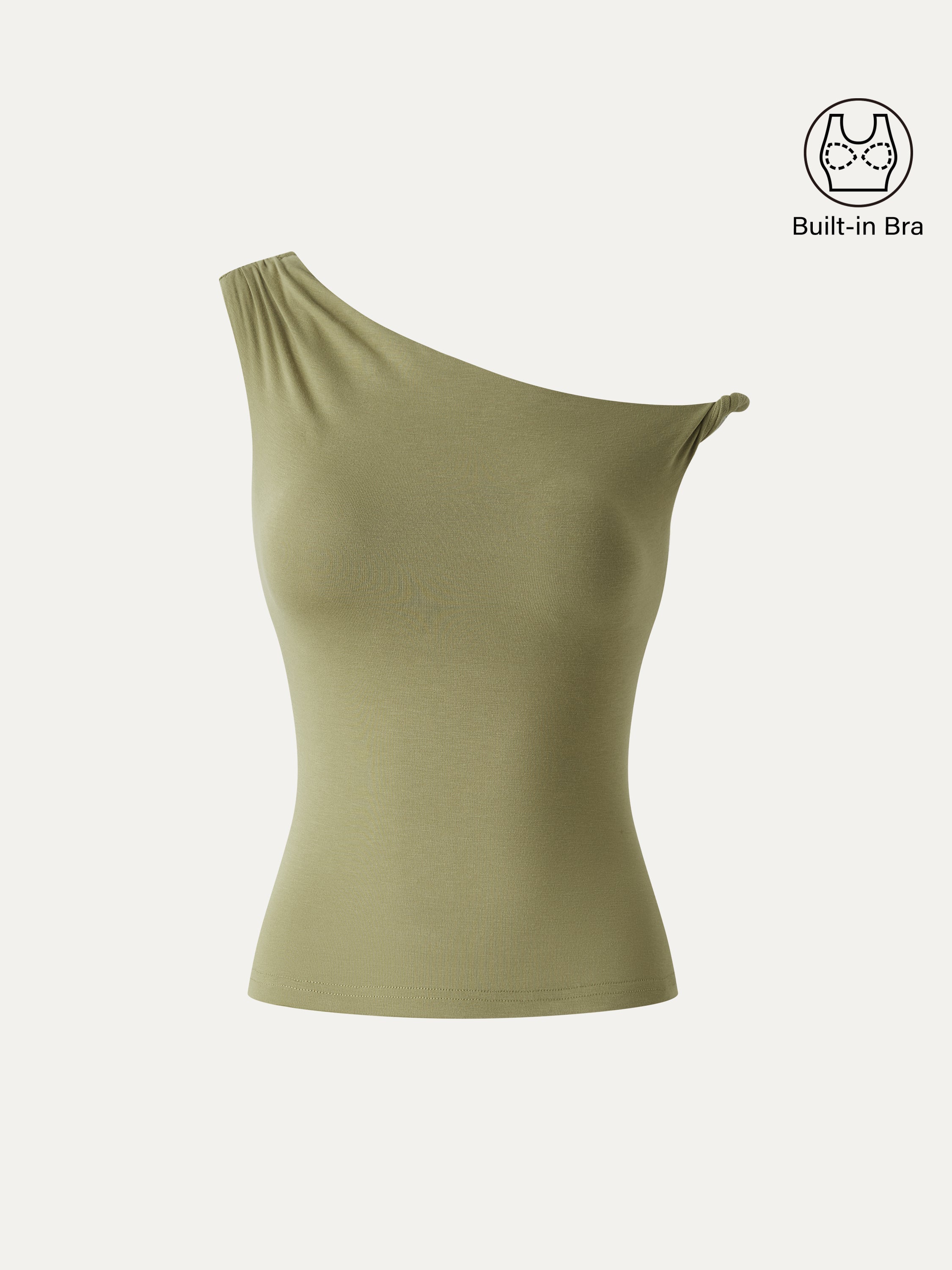 CoolTouch Asymmetrical Shoulder Bra Top