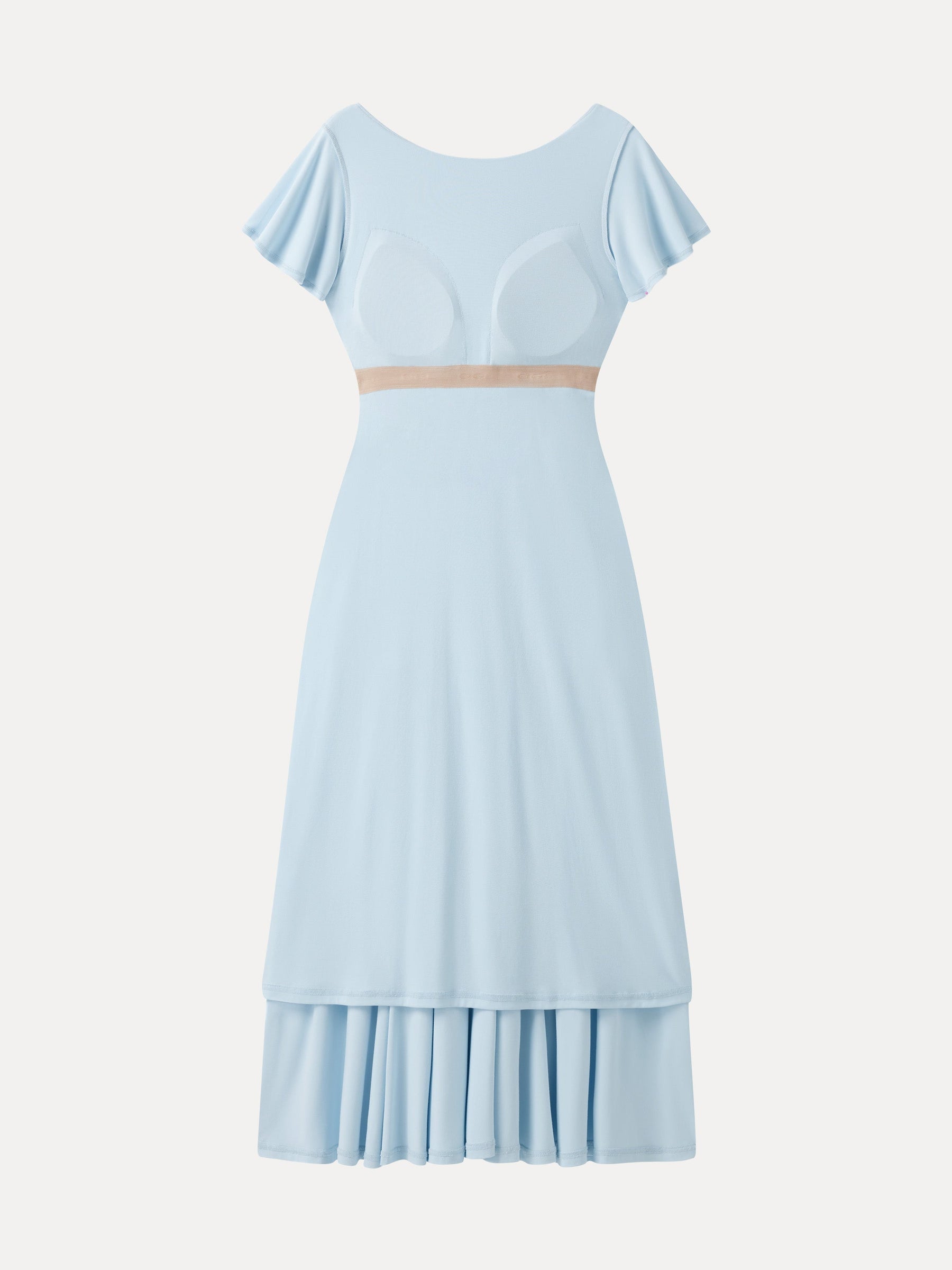 SkinKiss Boatneck Fit-and-Flare Maxi Travel Bra Dress with Pockets