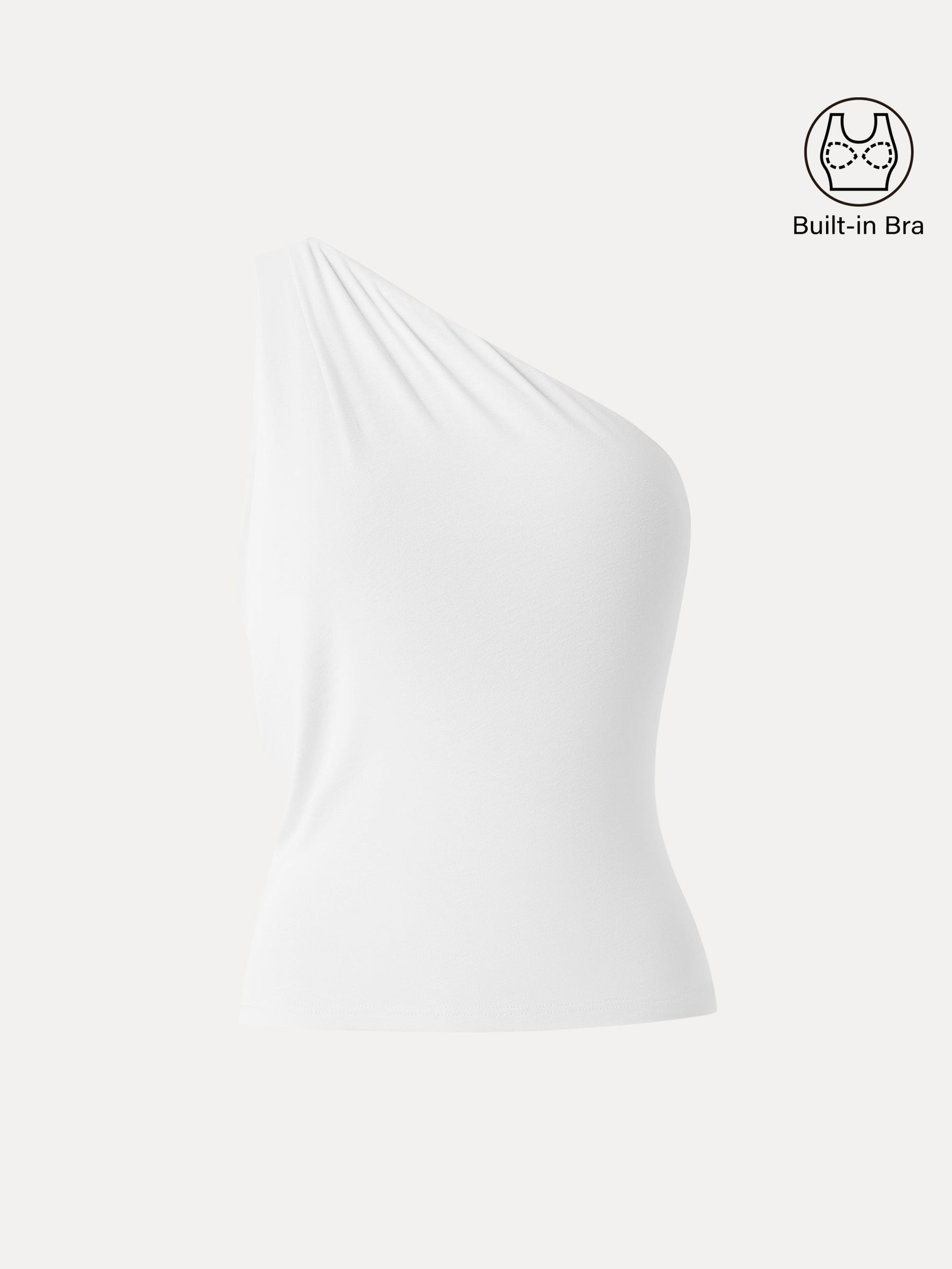 One Shoulder Cropped Bra Top