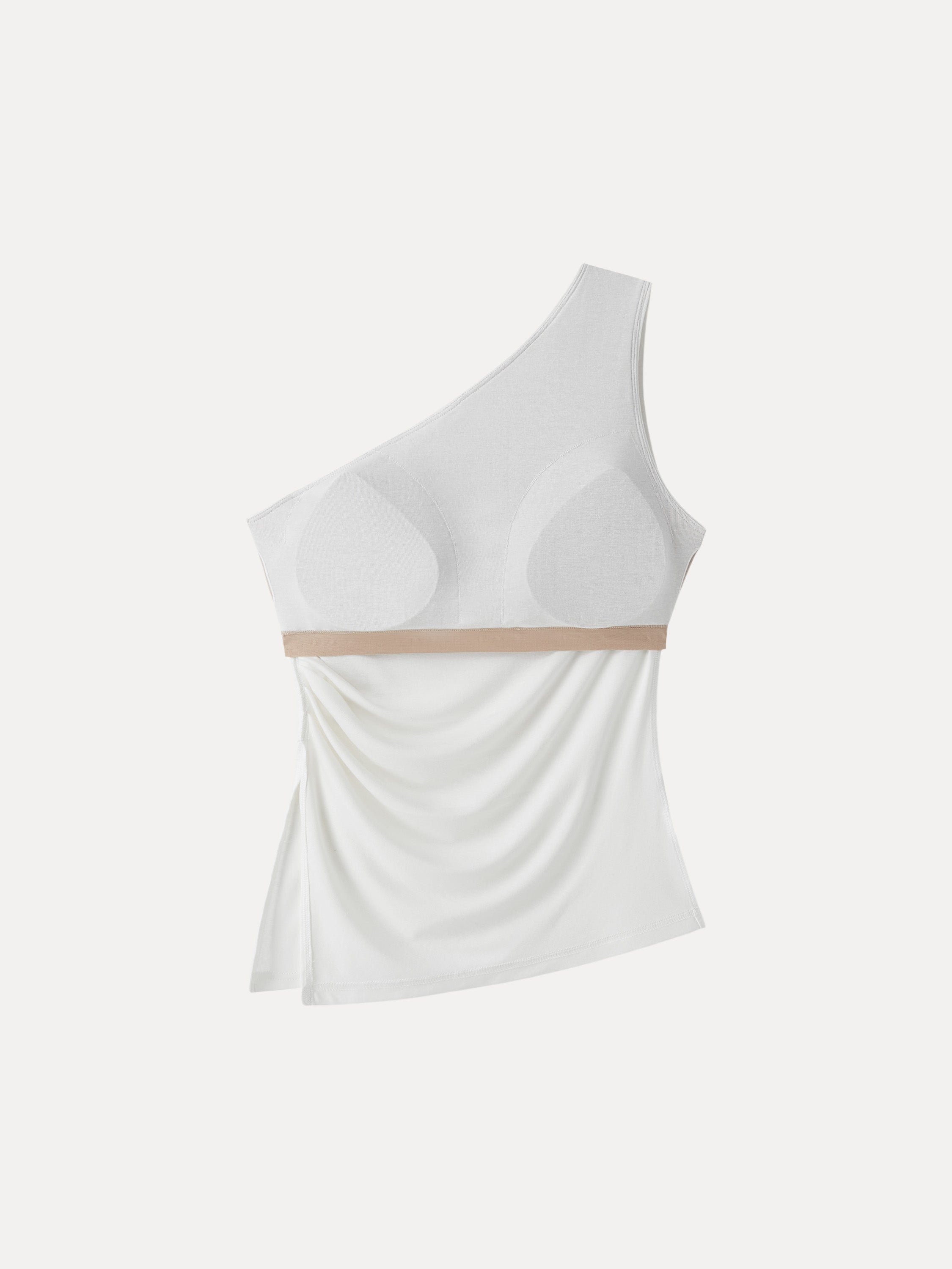 Linen One Shoulder Bra Tank
