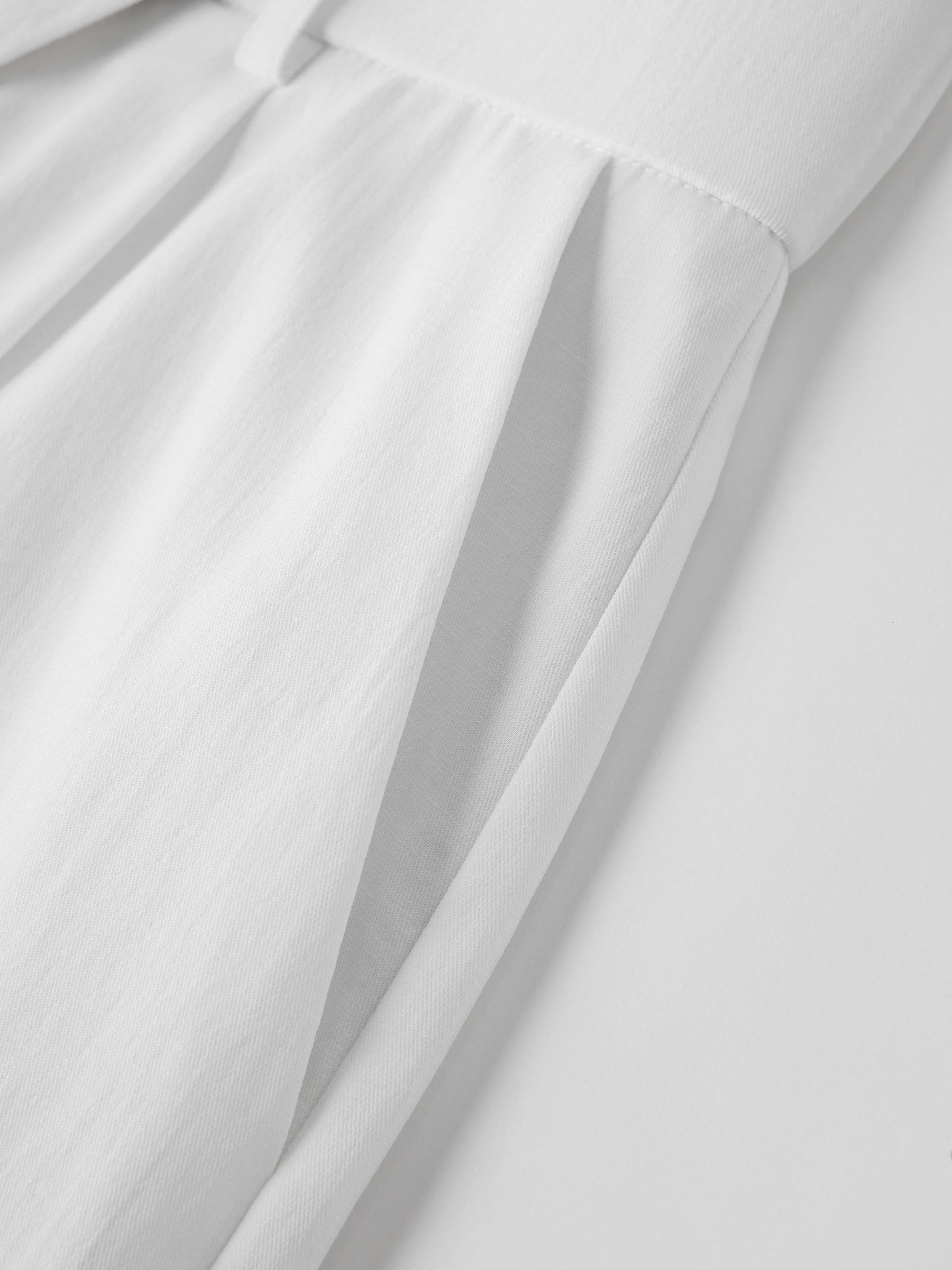 Not-See-Thru Linen-Like A-Line Shorts